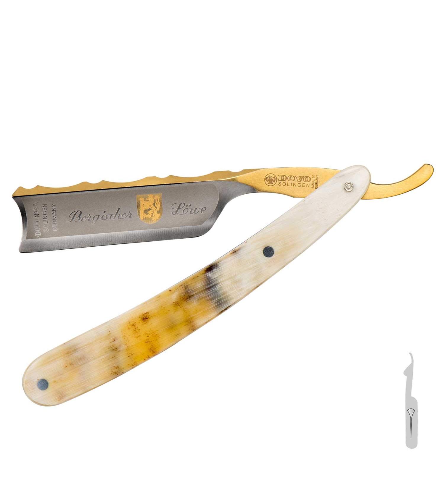 Dovo razor bergischer lion - carbon steel razor - 6/8 inch - Spanish head - Buntr cken - whole hollow cut - Dovo Solingen Barbier knife