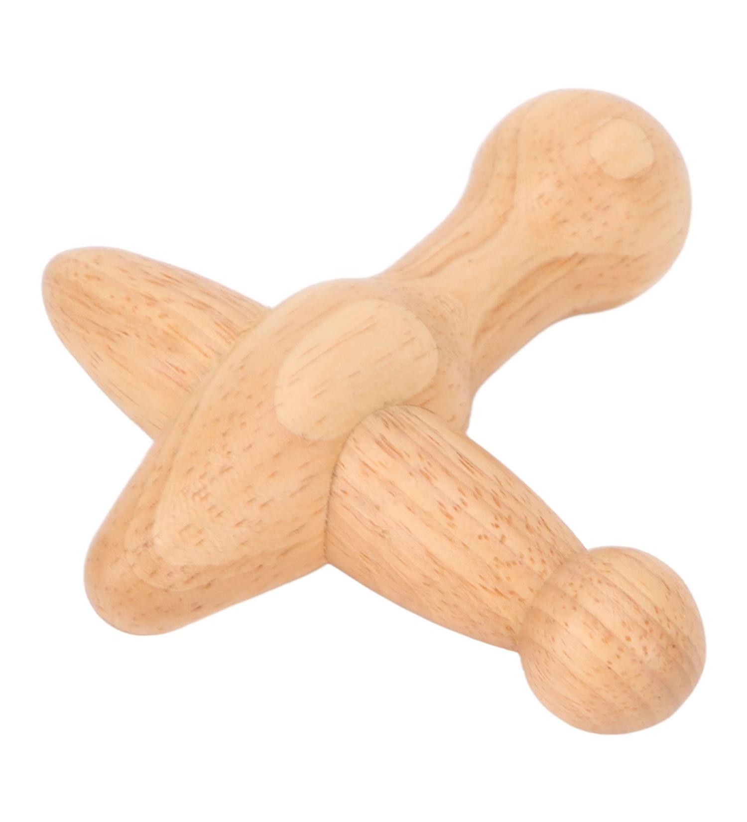 Cross-Shaped Wood Trigger Point Massager - Boost Metabolism Enhance Lymphatic Drainage & Relax Muscles - Buy Online on GoSupps.com