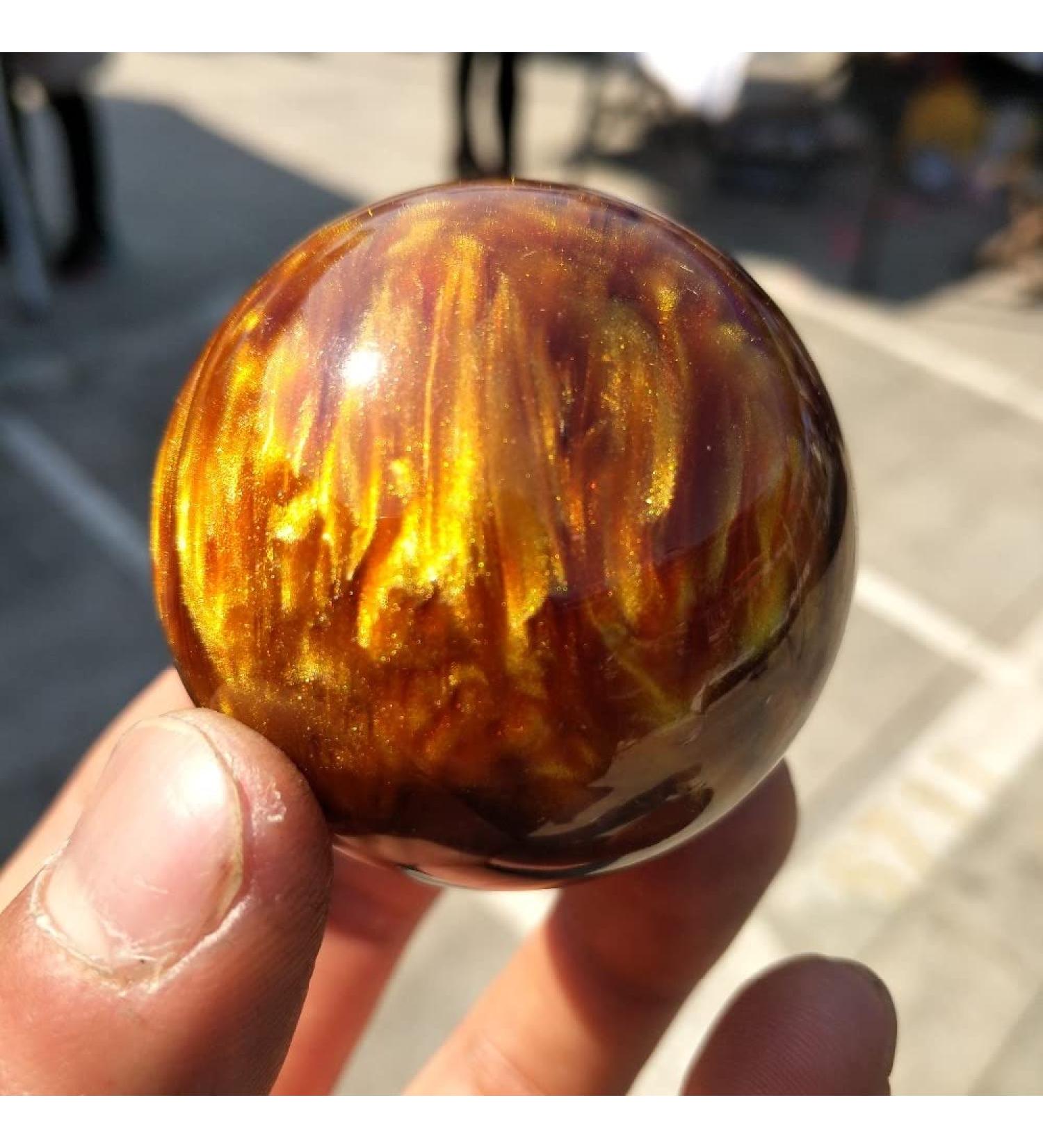 Buy SDWGLD Healing Aura Crystal - 50mm Golden Sea Gorgonian Ball for Home Decoration | International Shipping Available - Buy Online on GoSupps.com