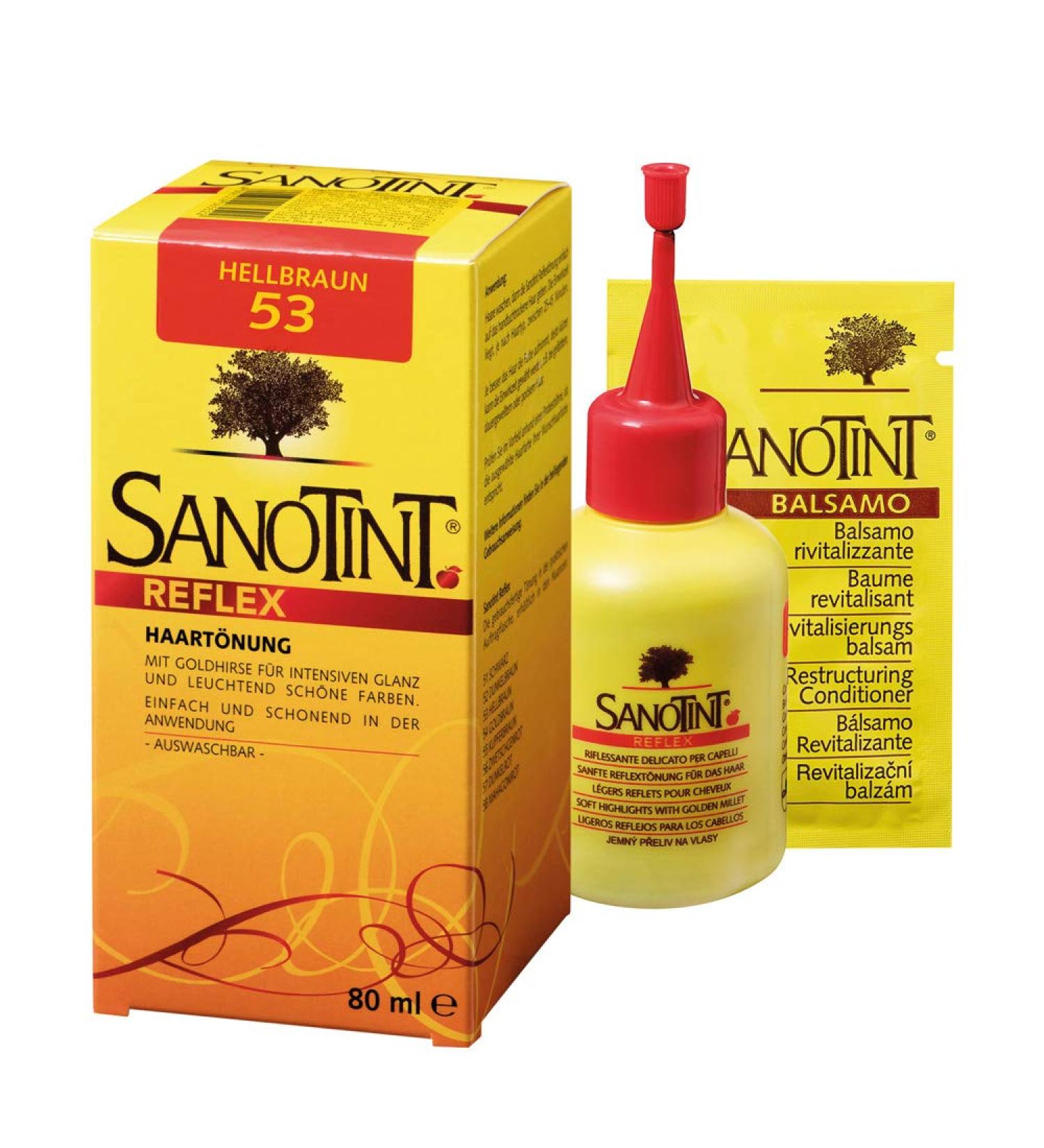 Sanotint Reflex hair tint No. 53 light brown (80 ml)
