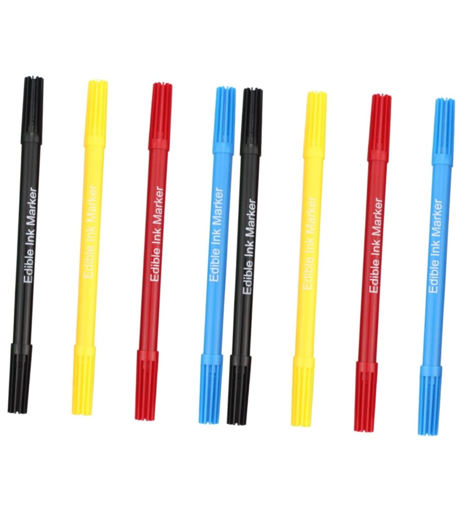 HOMSFOU 8 Pcs Baking Pen Cake Diy Draw Tools Edible Food Markers Cakes Frosting Pen Journal Planner Pen Paint Pen Biscuit Markers Pen Cake Icing Pens Chocolate Double Head Plastic - Buy Online on GoSupps.com