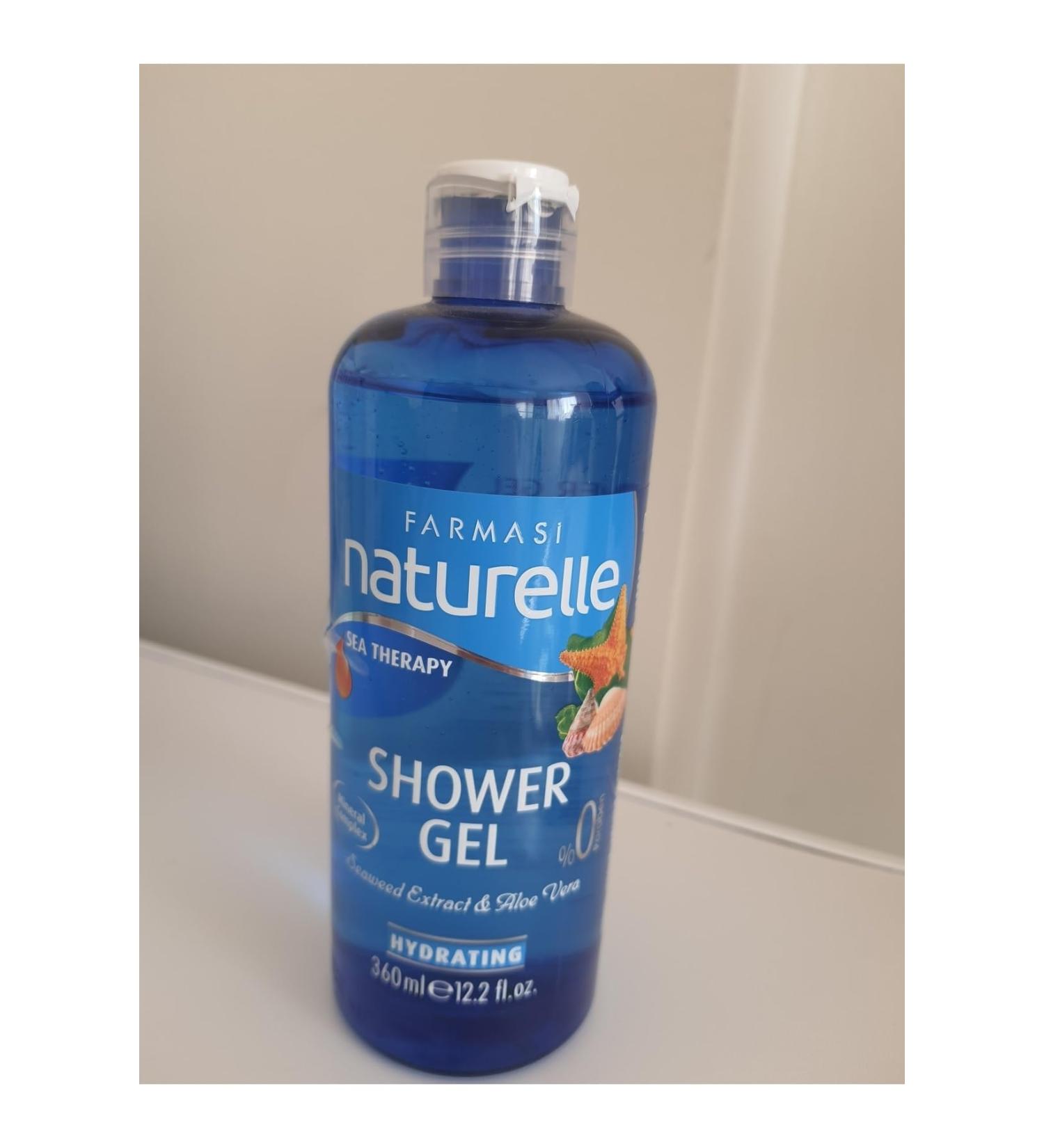 FARMASi Naturelle Sea Therapy Shower Gel 360 ml / 12.17 fl.oz Refreshing Body Wash with Marine Extracts for Daily Use Moisturizing Cleanser for All Skin Types Ocean Fresh Scent