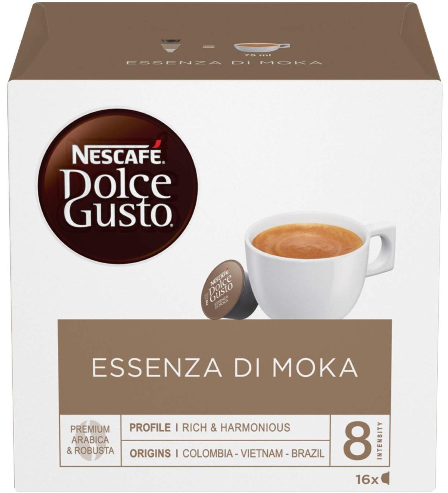  NESCAFE DOLCE GUSTO Nescaf Dolce Gusto Essence of Mocha Coffee Espresso 6 packs of 16 capsules (96 capsules) - Buy Online on GoSupps.com