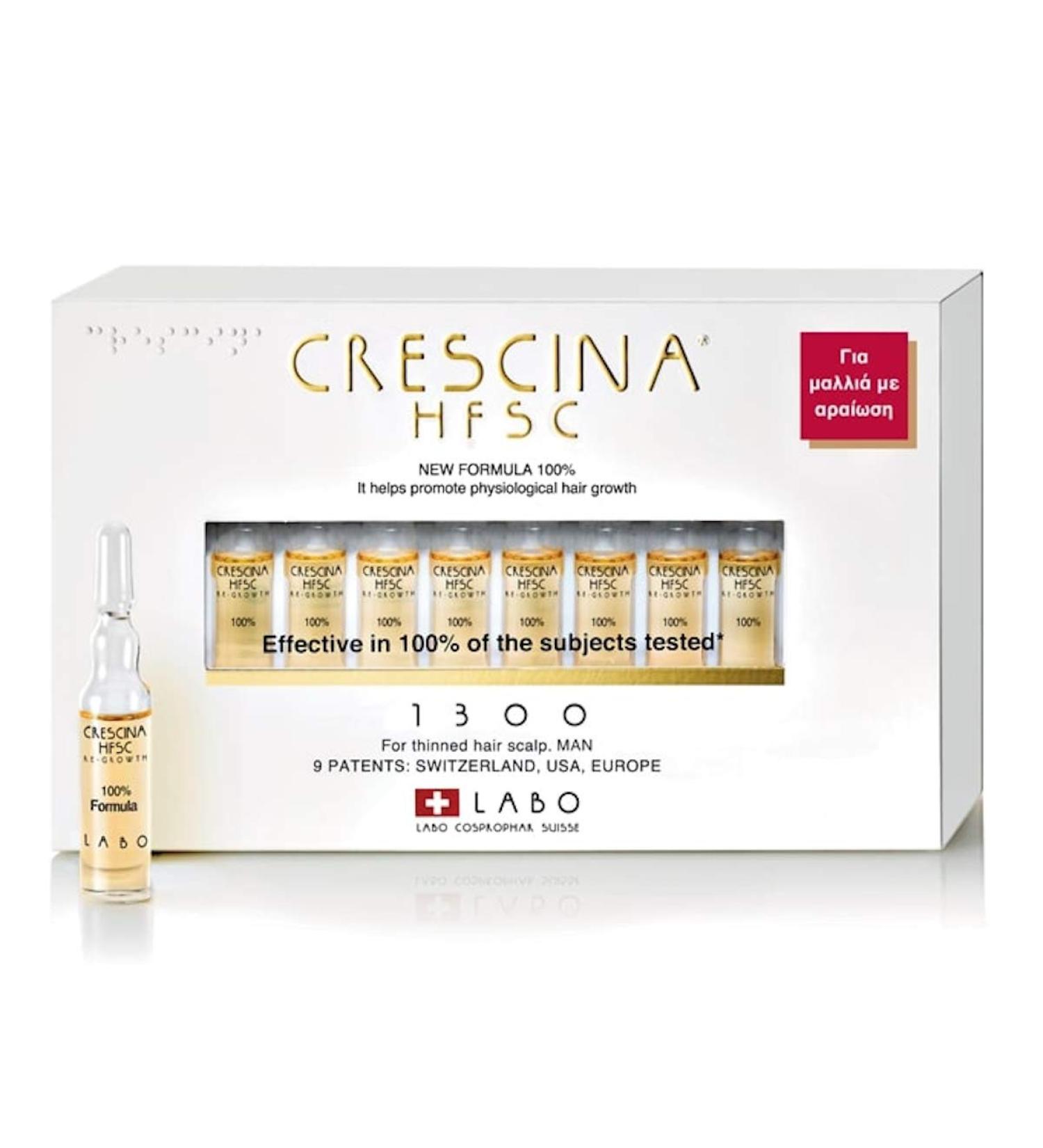 Crescina HFSC Hair Growth Treatment Thinned Hair Scalp For Men 20 Vials (1300 - Severe Hair Loss)