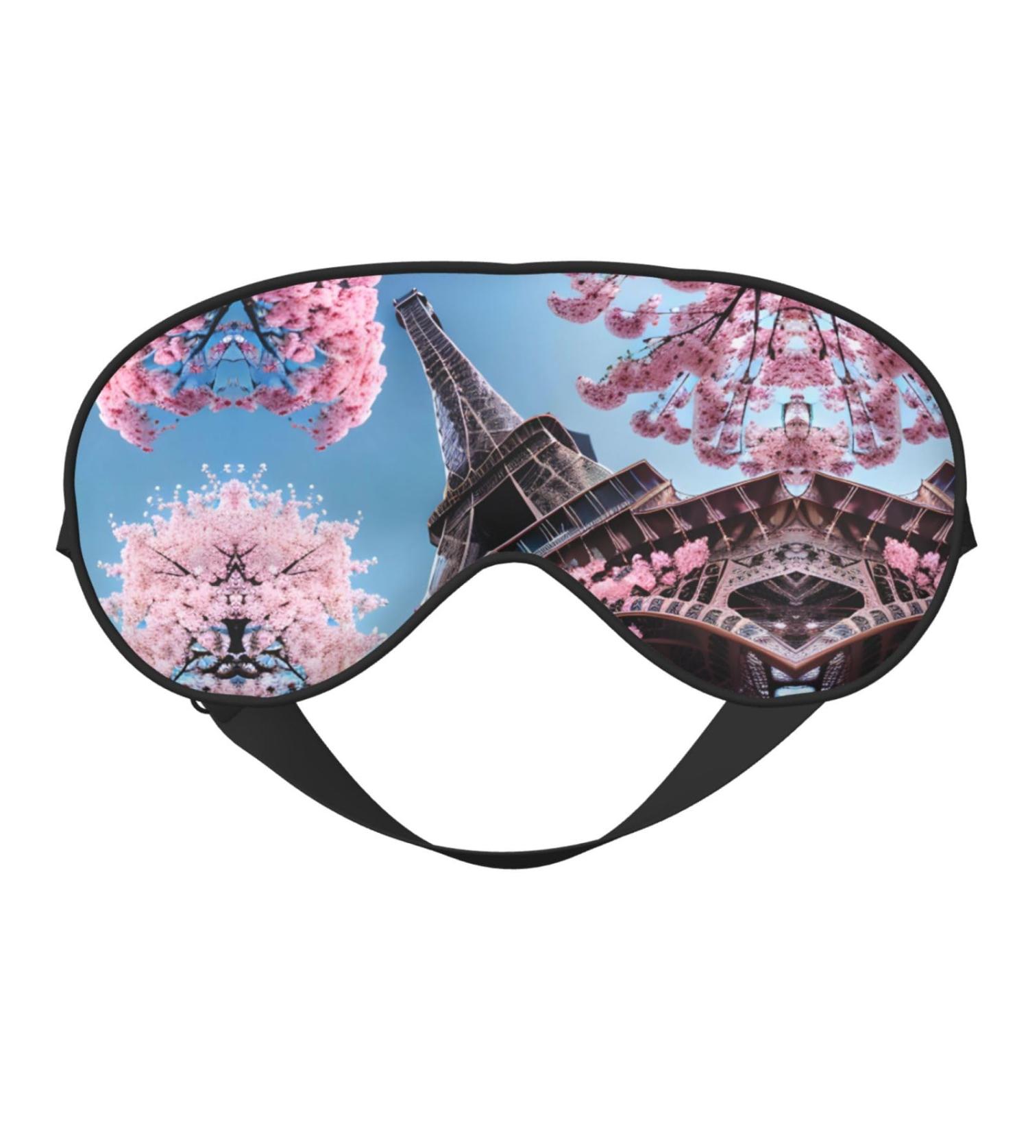 Oil Painting Paris Eiffel Tower Print Unisex Sleeping Eye Mask Soft Comfortable Light-Blocking Eye Mask - Buy Online on GoSupps.com