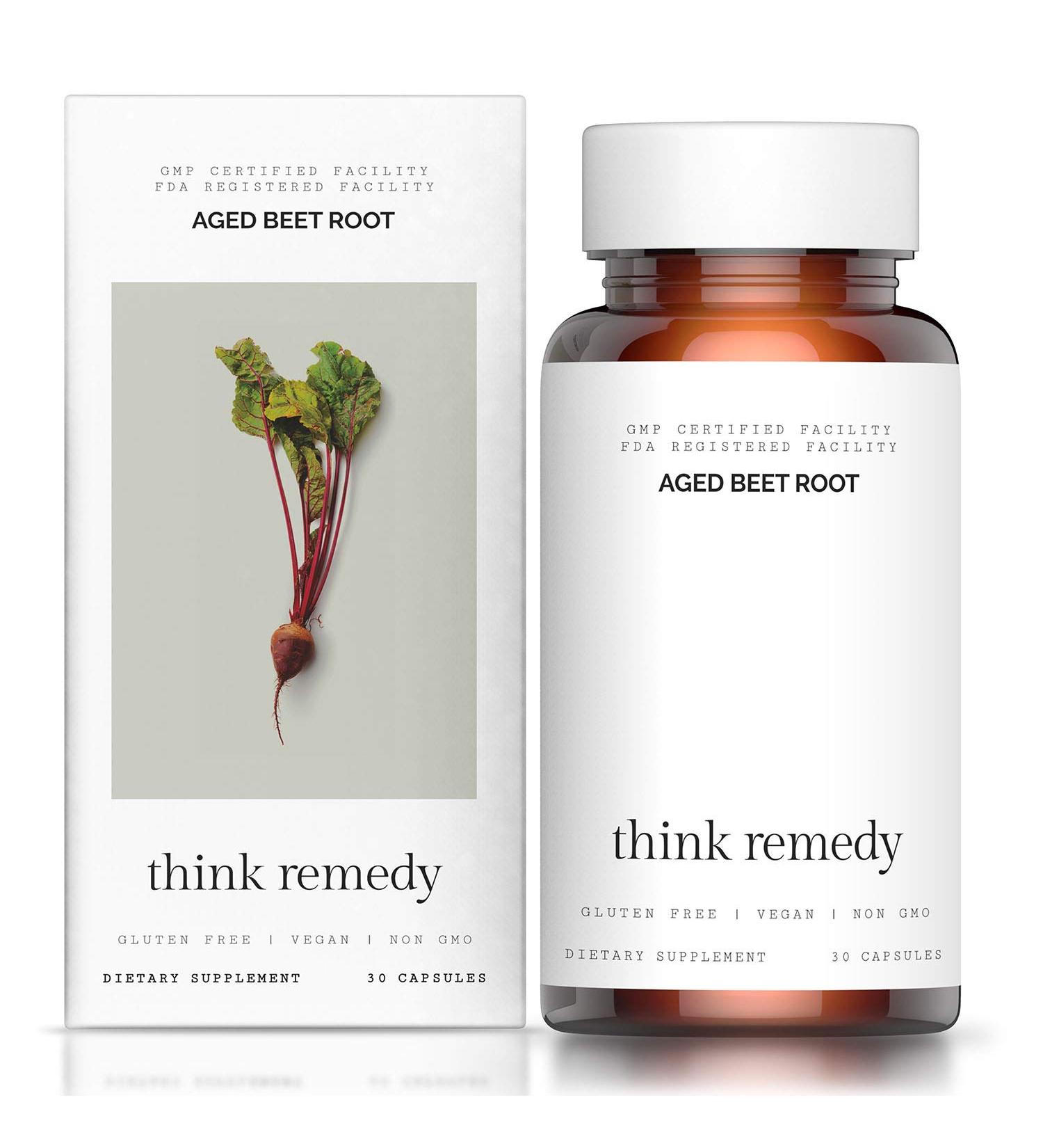 Organic Aged Beet Root Capsules - Nitric Oxide Supplement for High Blood Pressure & Stamina - 30 Capsules | Super Beets - Buy Online on GoSupps.com