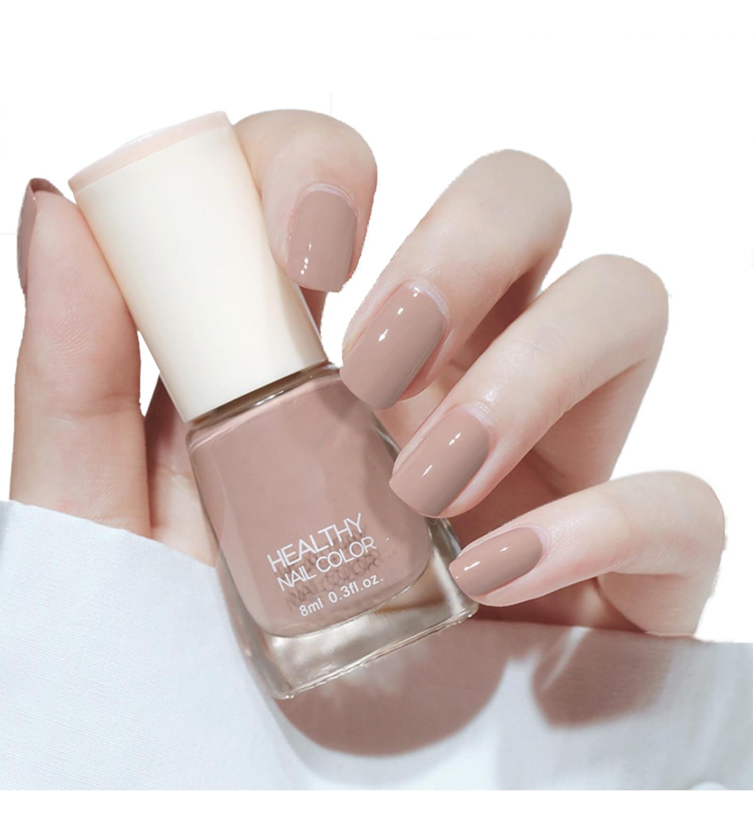 Nude Nail Polish Quick Dry & Long Lasting Nude Nail Varnish - Water Based Natural Nail Polish- No Need Uv Nail Paint For Diy Nail Art Manicure At Home -French Manicure Nail Polish (04#) - Buy Online on GoSupps.com