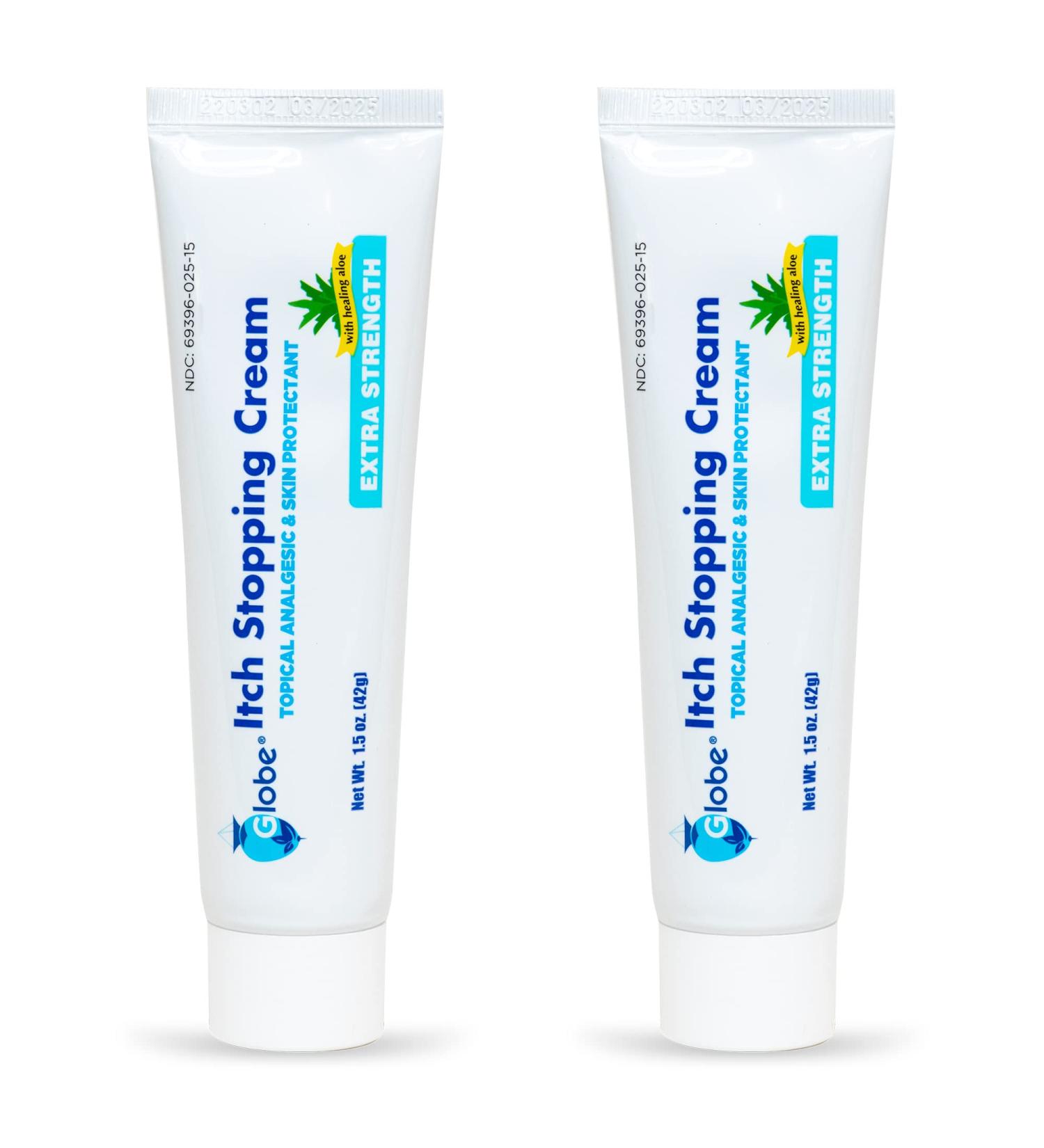 2 Pack Extra Strength Itch Stopping Cream - 1.5 Oz with Histamine Blocker & Diphenhydramine HCl - Buy Online on GoSupps.com