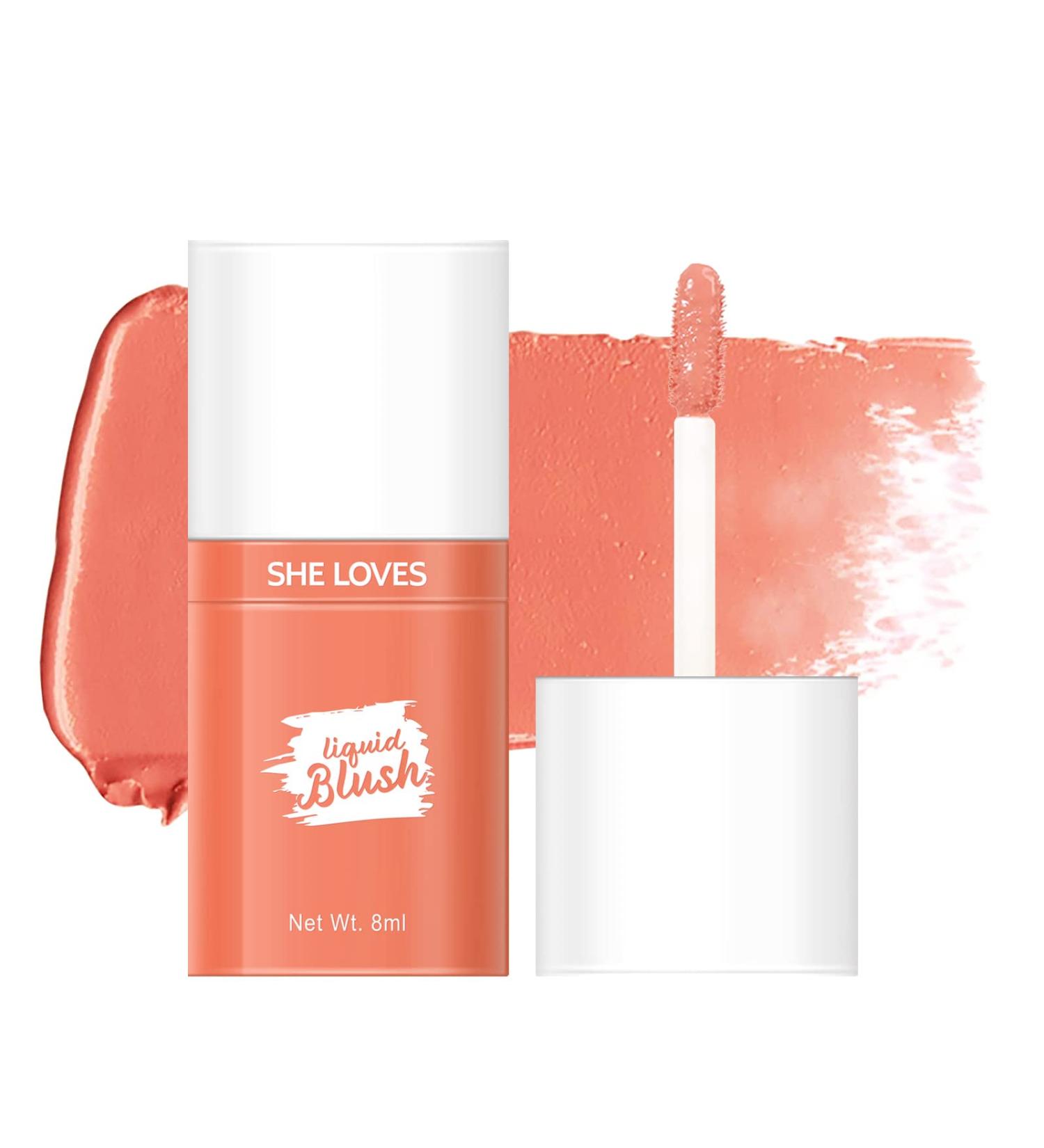 KISSIO Peach Liquid Blush 0.33 fl.oz | Long-Lasting Matte Finish | Lightweight & Blendable Cream Blush - Buy Online on GoSupps.com