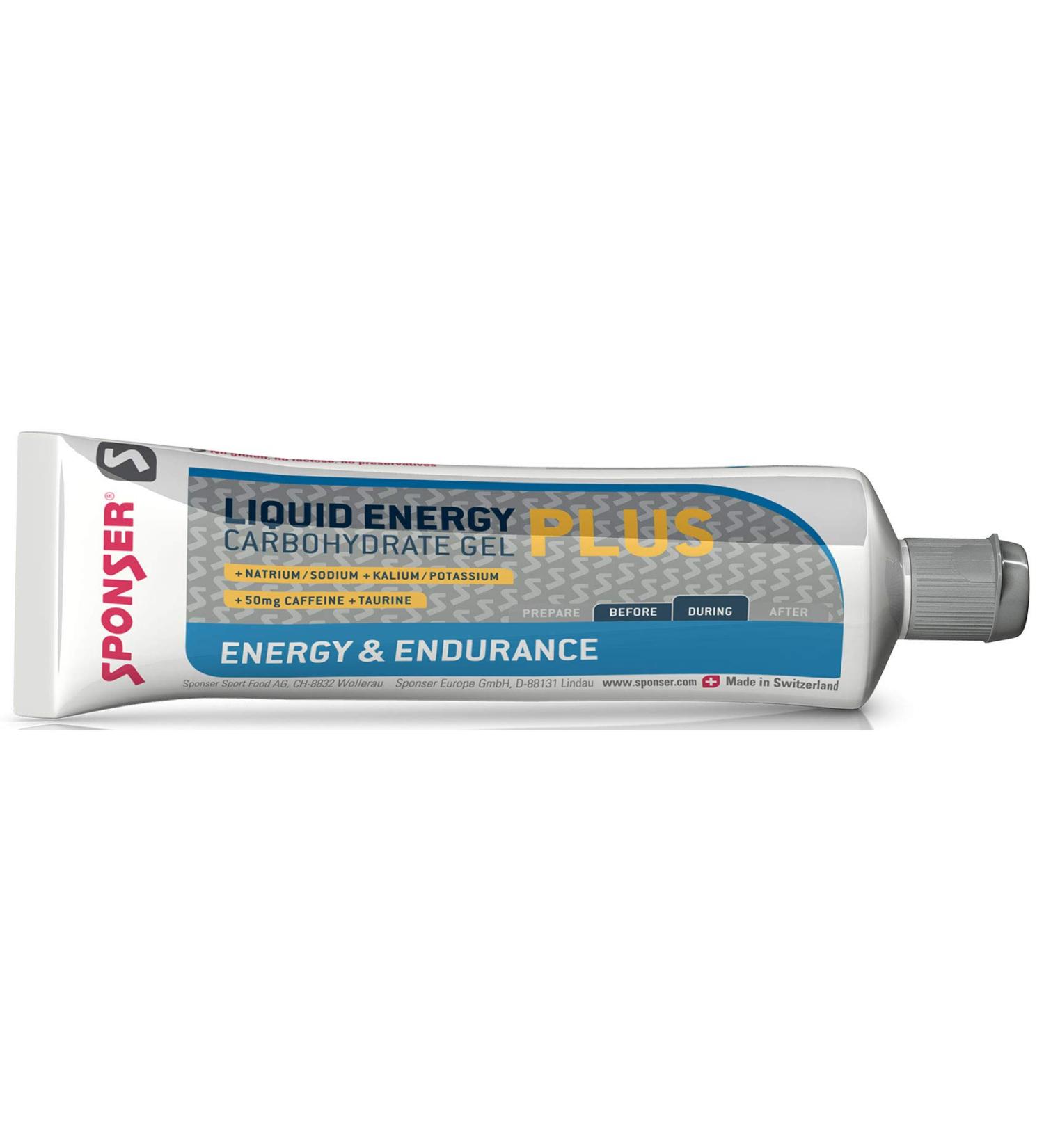 Sponser LIQUID Energy PLUS 20x70g SPAR SET Tube Fitness Gel Ausdauer 20x17-322