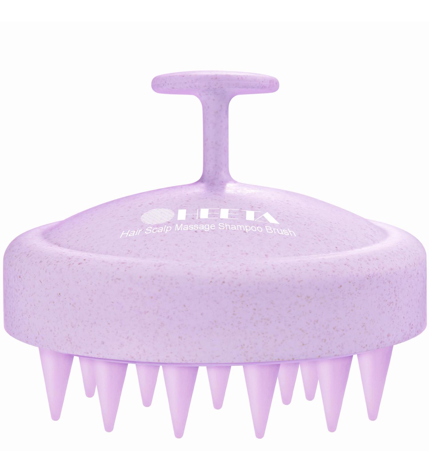 Heeta Scalp Massage Brush - Soft Silicone Bristle Hair Care Tool for Relaxation | Best Head Massage Brush for Men Women Children & Pets - Purple 07 - Buy Online on GoSupps.com