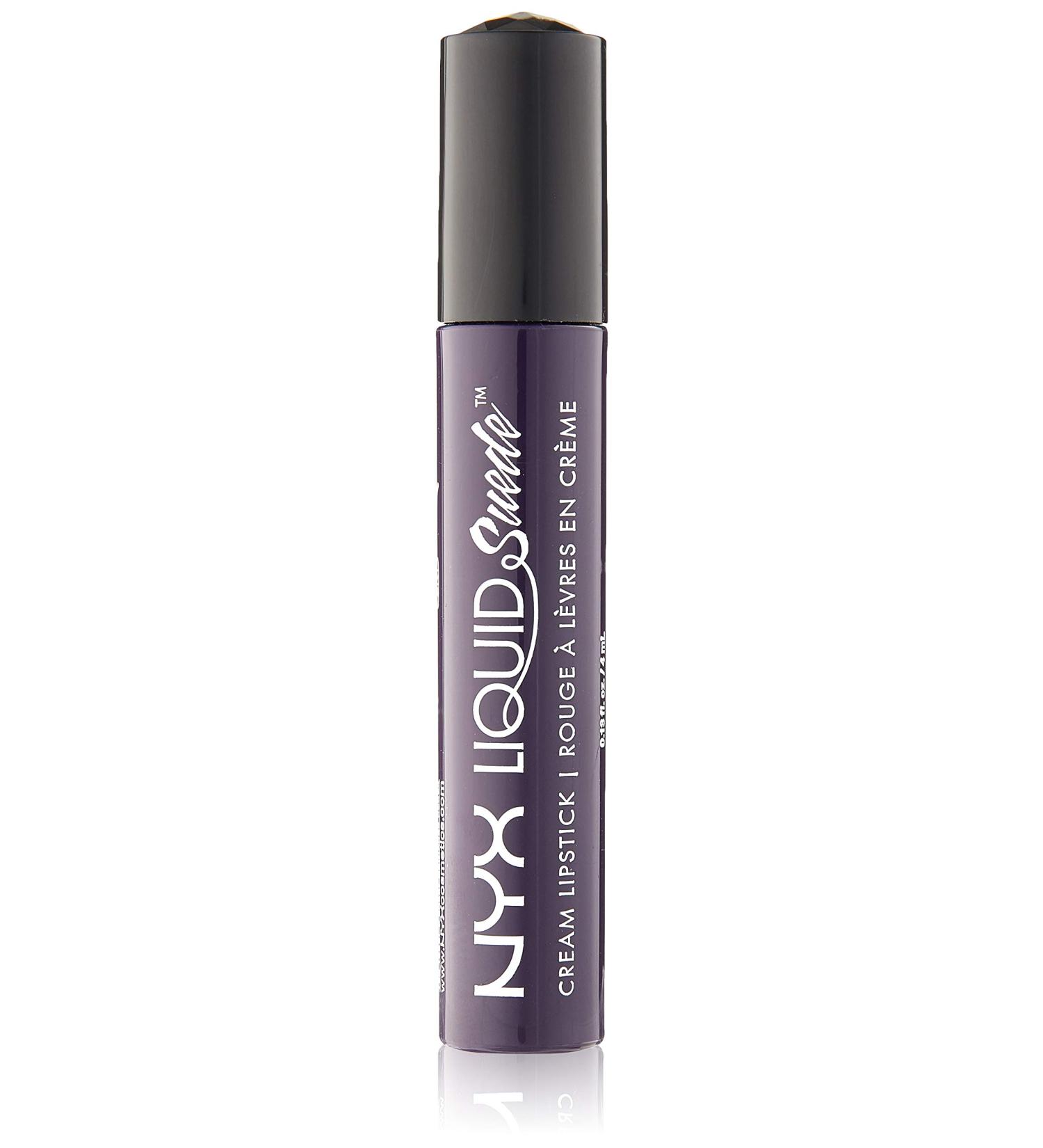 NYX PROFESSIONAL MAKEUP Liquid Suede Cream Lipstick - Foul Mouth (Navy Black) - Buy Online on GoSupps.com