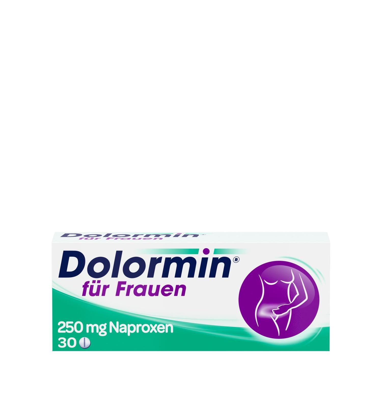 Dolormin for Women Naproxen for Menstrual Pain Relief 30 Tablets Effective Solution for Period Cramps - Buy Online on GoSupps.com