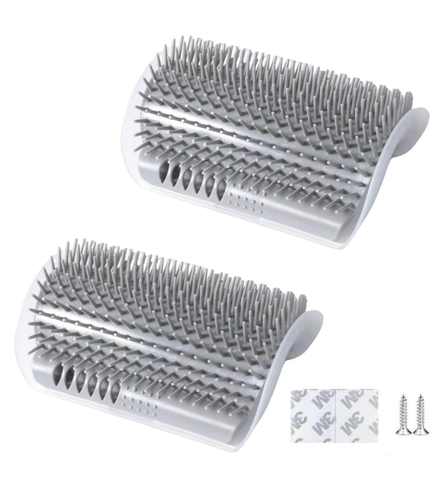 2PCS Cat Self Corner Groomer Wall Corner Massage Comb Cat Corner Groomer Brush for Long Short Hair Cats Hair Combing - Buy Online on GoSupps.com