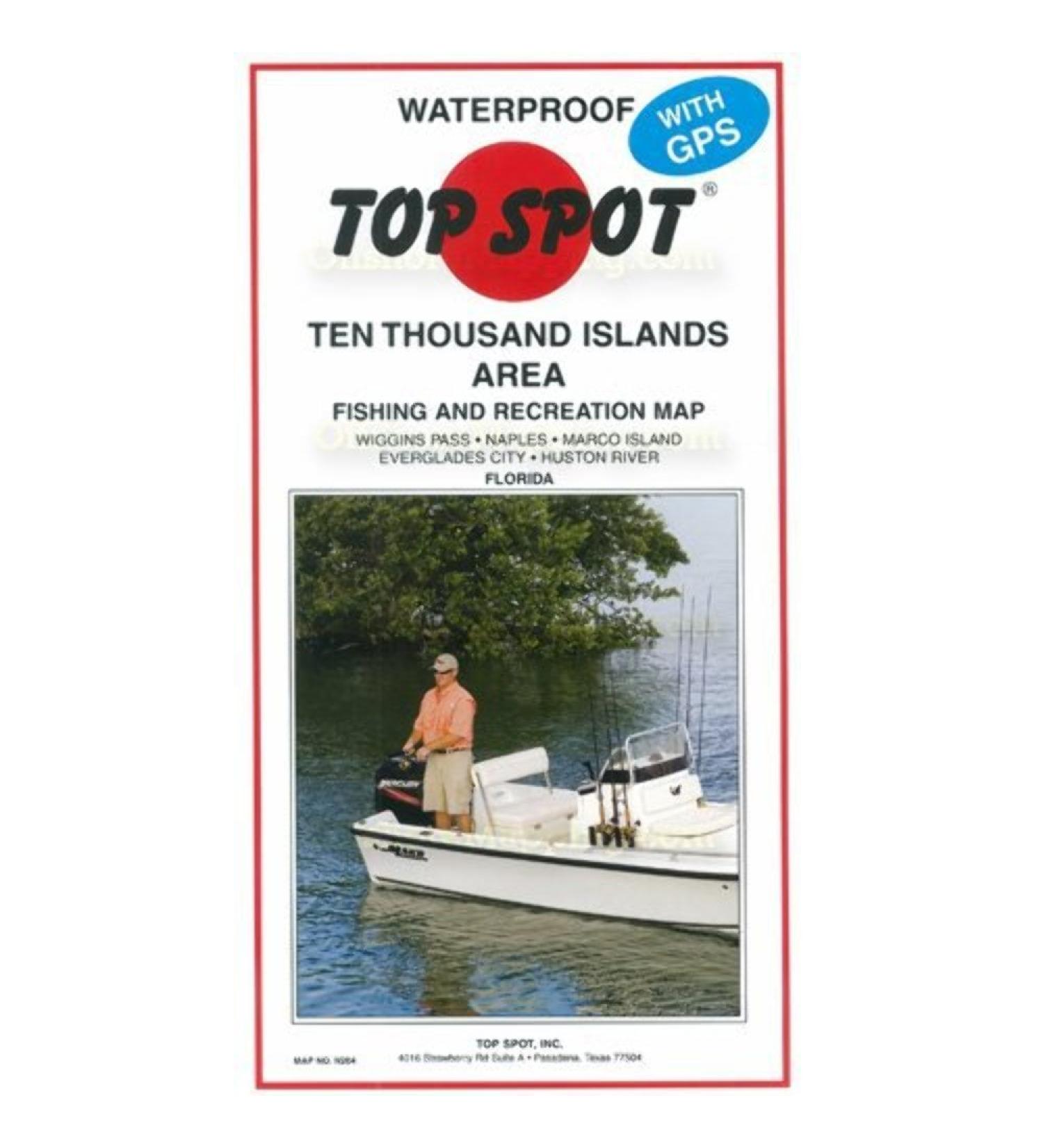 Top Spot Map N204 10 Thousand Islands Florida Area Fishing and Recreation Map