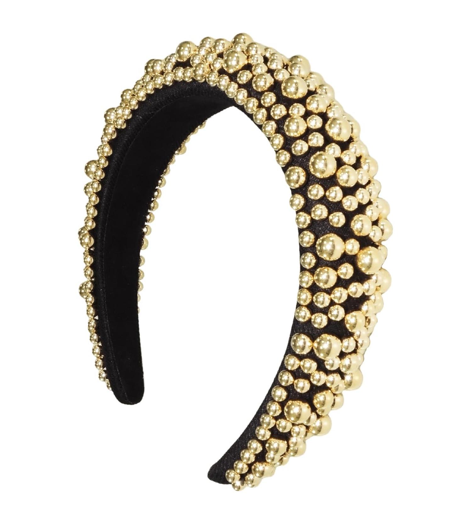 scicent Hairband Wide Headbands Bling Beaded Pearls Embellished Hair Band for Party Glitter Sparkling Head Bands for Women and Girls Fashion Padded Head Hoop for Ladies - 28817 - Buy Online on GoSupps.com