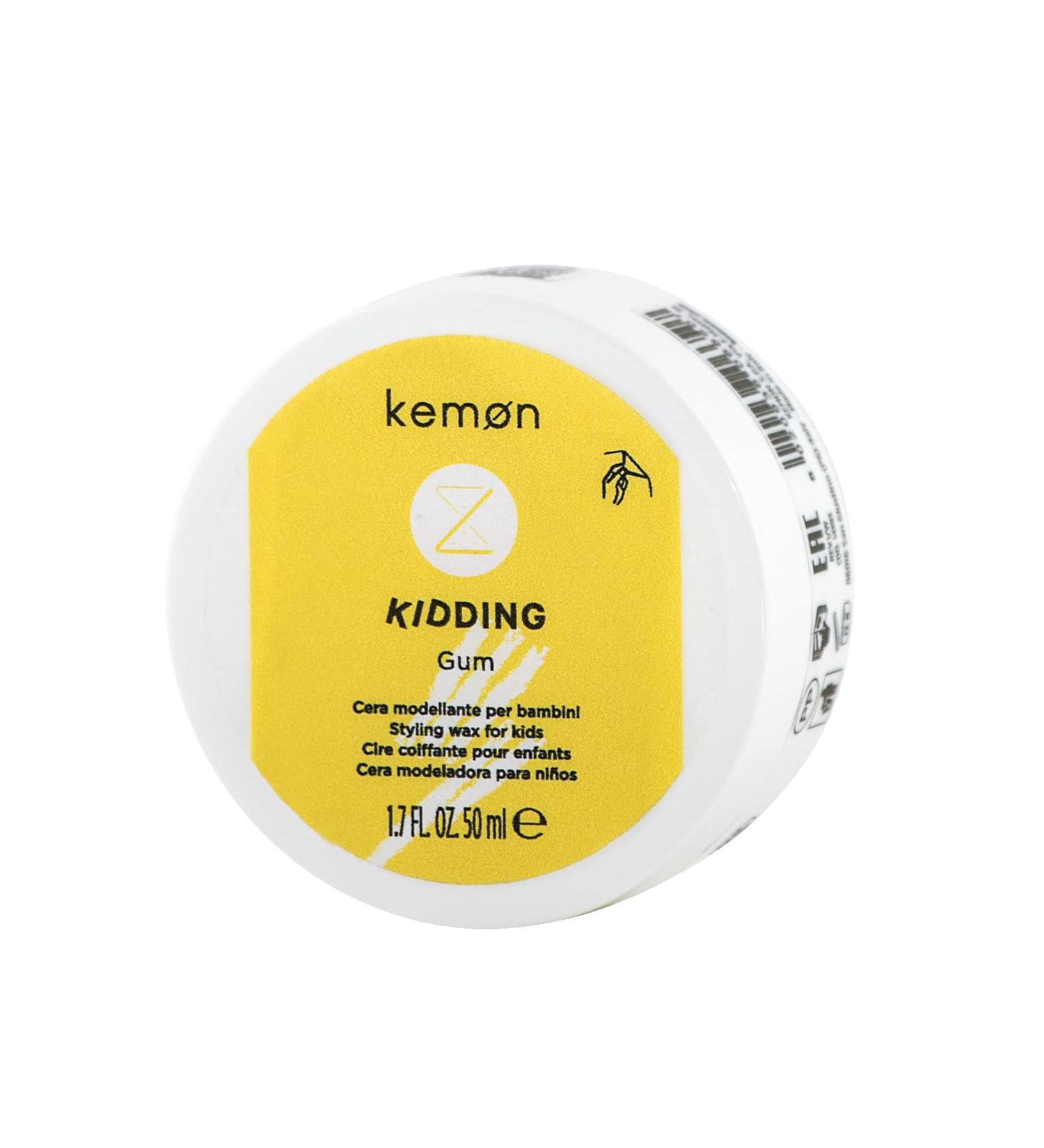 Kemon Liding Kidding Gum Hair wax for medium hold styling wax free from sensitizing allergens ideal for children from 3 years 50 ml - Buy Online on GoSupps.com