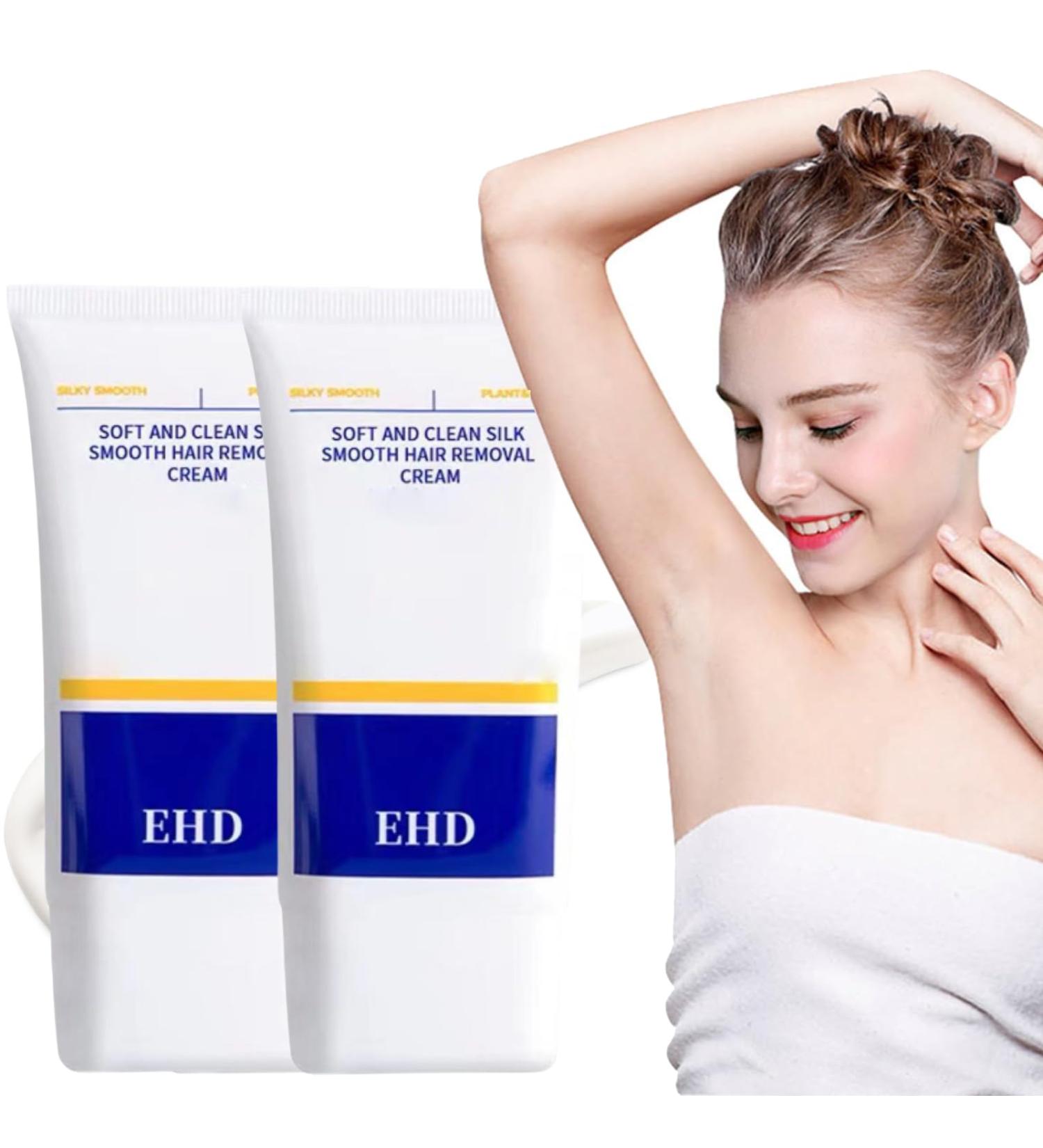 EHD Hair Removal Cream Intimate Hair Removal Cream Hair Removal Cream For Women & Men Painless Hair Remover Cream Depilatory Cream For Sensitive Skin Face Legs Private Part (2PC) - Buy Online on GoSupps.com