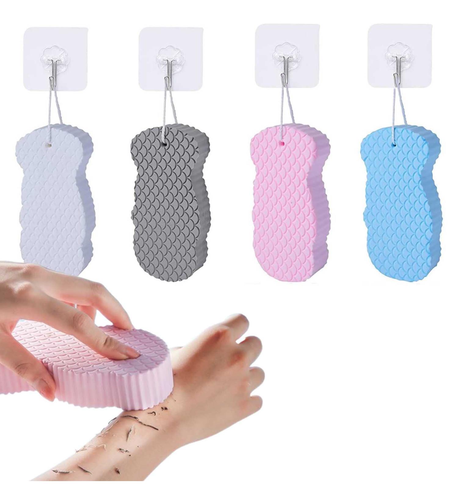 Superpeeler Dead Skin Sponge 2pcs - Exfoliating Bath Body Shower Sponge for Callus Removal - Reusable & Ultra Soft - 4pcs Mix - Buy Online on GoSupps.com