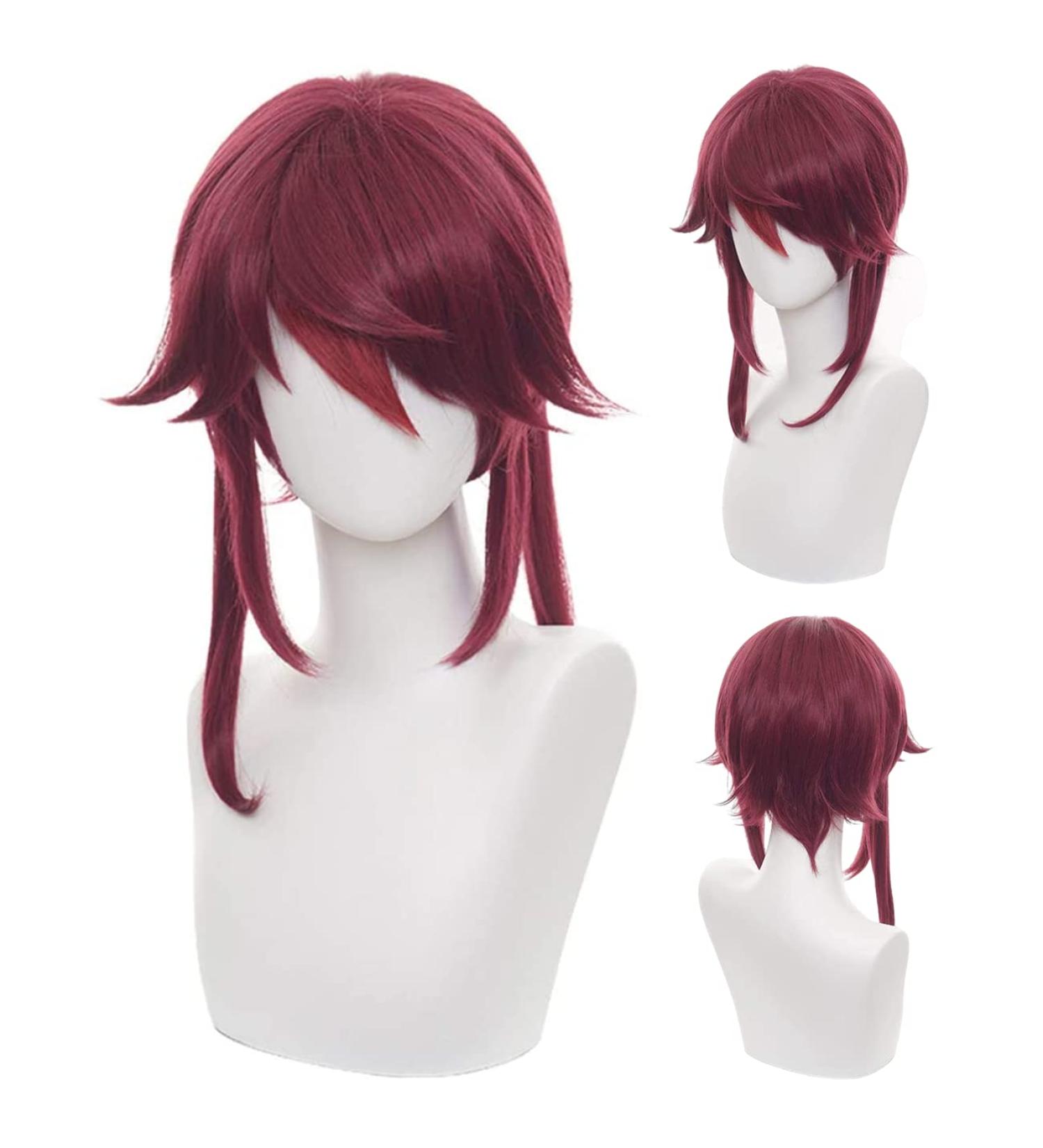 wxypreey Rosaria Short Heat Resistant Synthetic Hair Wig - Perfect for Halloween + Free Wig Cap | International Shipping Available - Buy Online on GoSupps.com
