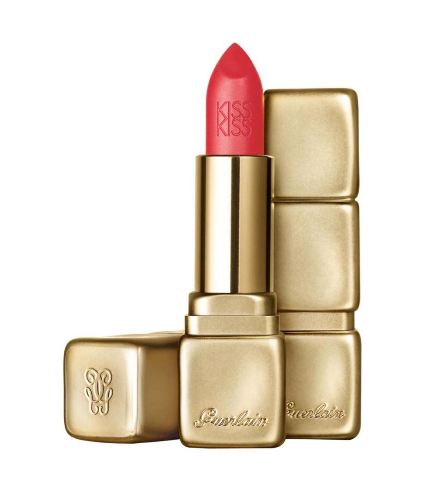 Guerlain KissKiss Matte Lipstick Hot Coral M348 4 g