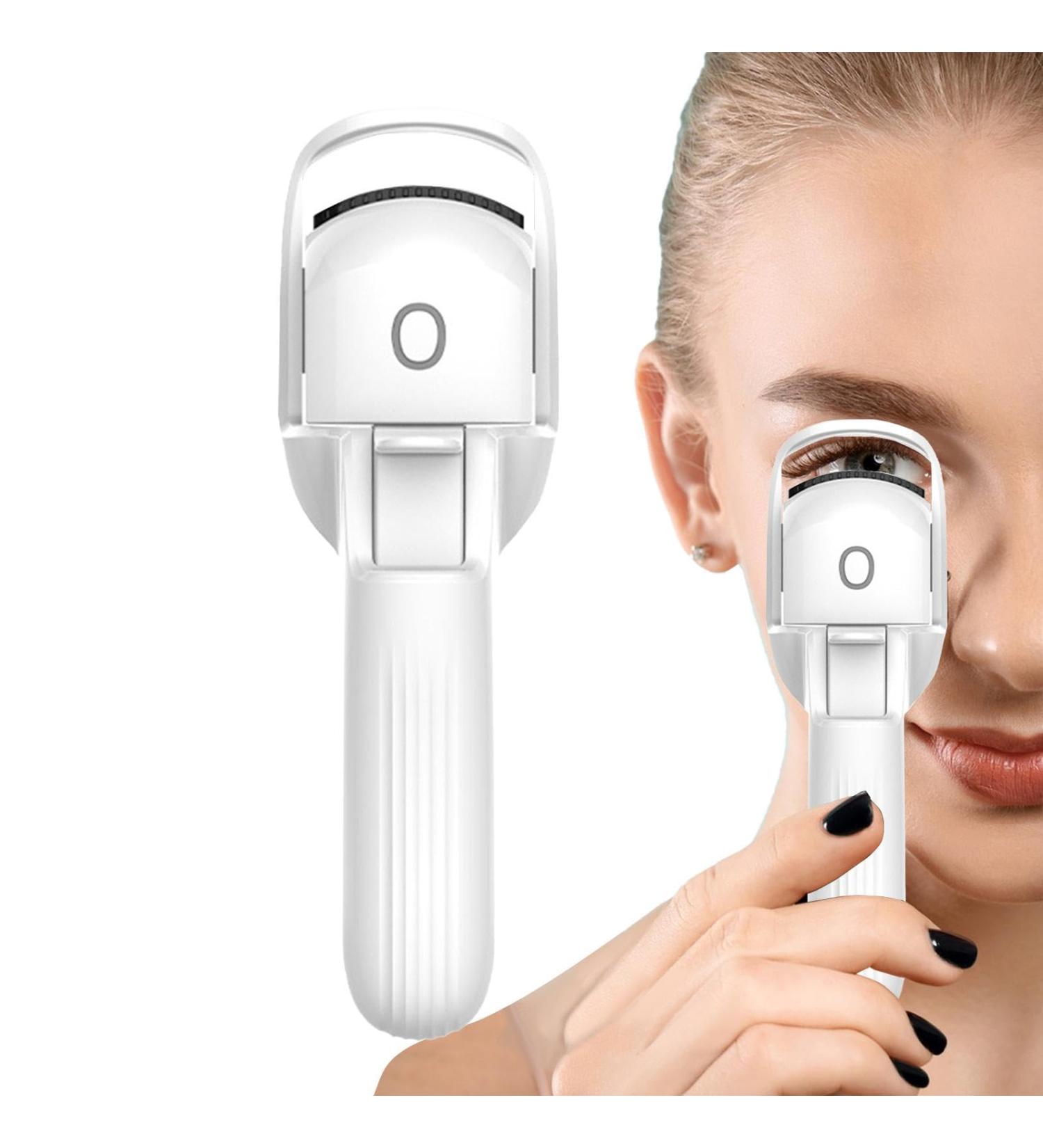 Gdiojnfg Heated Eyelash Curler | Portable Electric Lash Curling Tool | Eye Makeup Tool with Rapid Heat-up and Temperature Control Quick Natural Eye Lashes Curling Tool for Women White - Buy Online on GoSupps.com