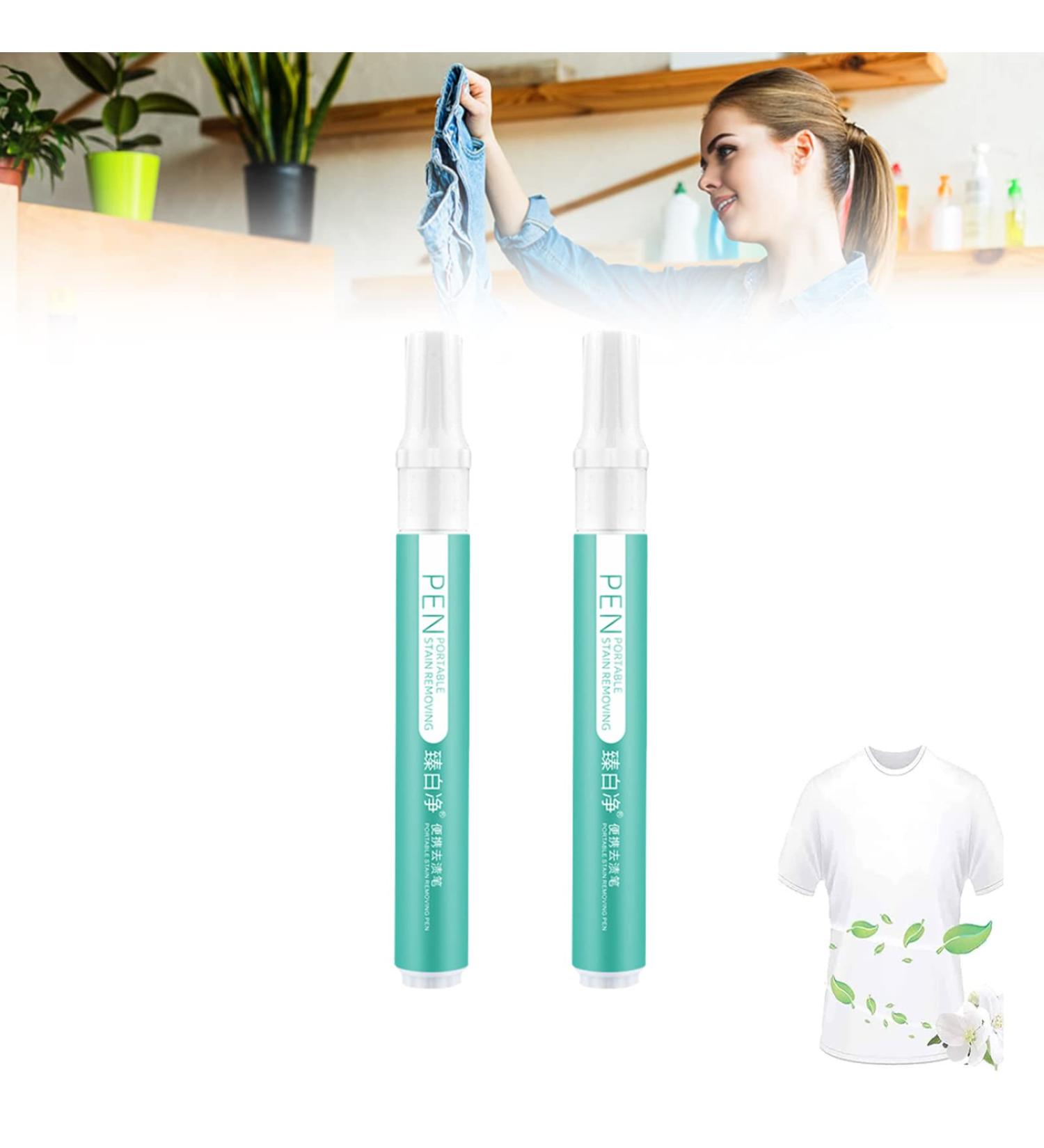 UNQLUX Bleach Pen for Clothing Stain Remover Pen Portable Bleach Pen for Clothing Stain Removal Grease Stain Remover Wash Free Laundry Clean Pen Instantly Remove Stains for Clothes 2PCS - Buy Online on GoSupps.com