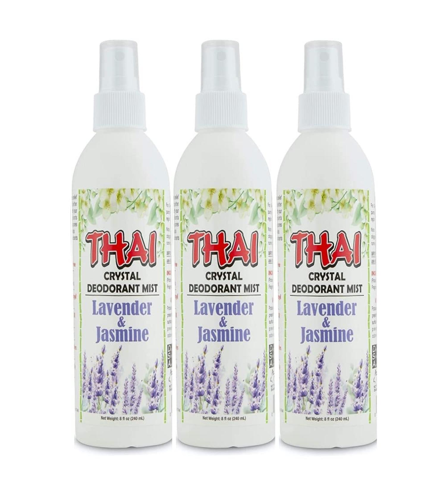 Thai Deodorant Spray 8 oz - Lavender & Jasmine Natural Deodorant (Pack of 3) | Not Tested on Animals - Buy Online on GoSupps.com