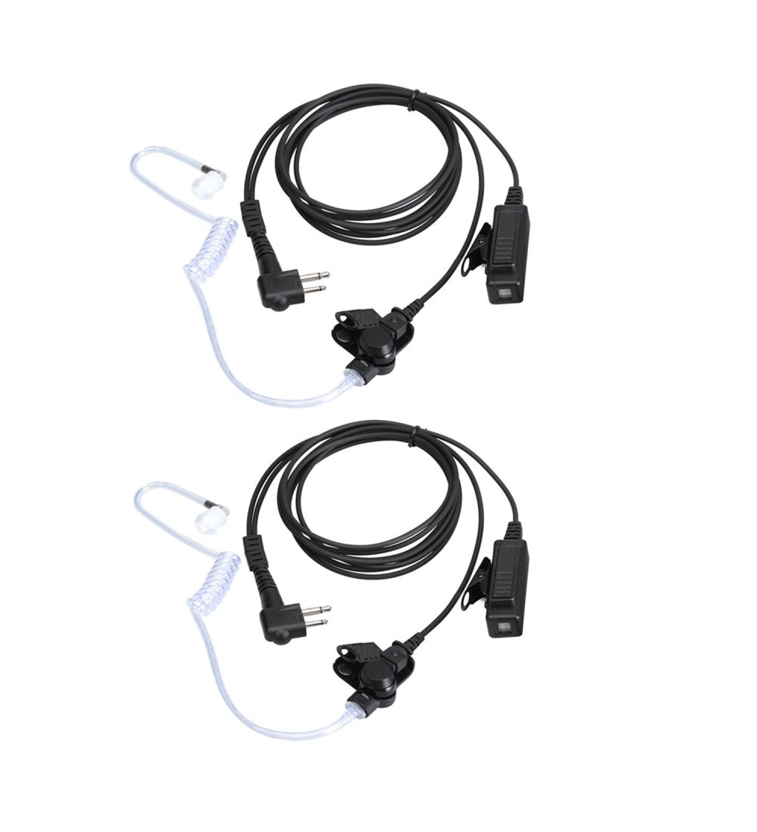 Motorola Walkie Talkie Earpieces with Mic - 2 Pin Acoustic Tube Headset and PPT (2 Pack) - Buy Online on GoSupps.com