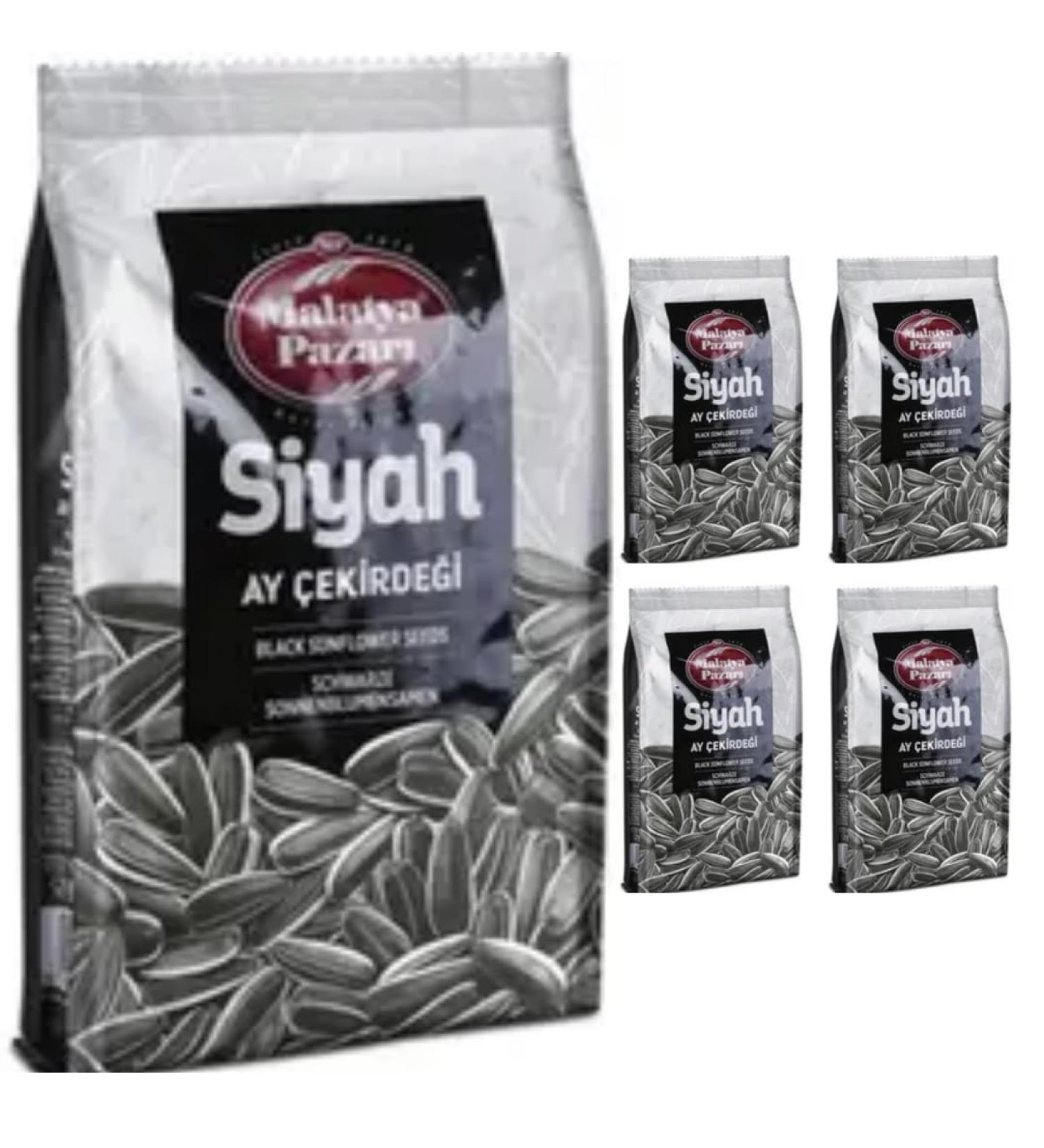 Malatya Salty Black Sunflower Seeds 250 gram x 5 Pieces - Buy Online on GoSupps.com