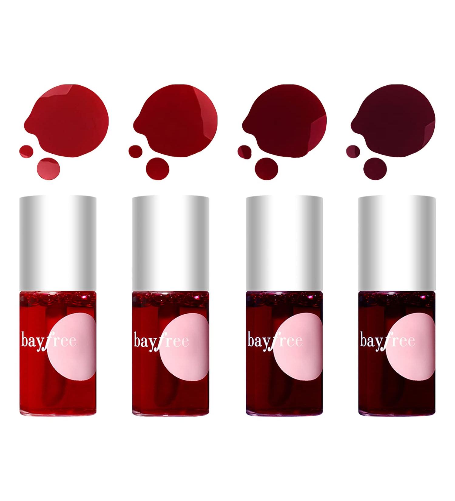 4 Pcs Fruit Lip Stain Set - Vivid Watery Lip Tint Gloss - Plump Velvet Lip Stain - Matte Liquid Lipstick - Long Lasting & Waterproof (4 Colors) - Buy Online on GoSupps.com