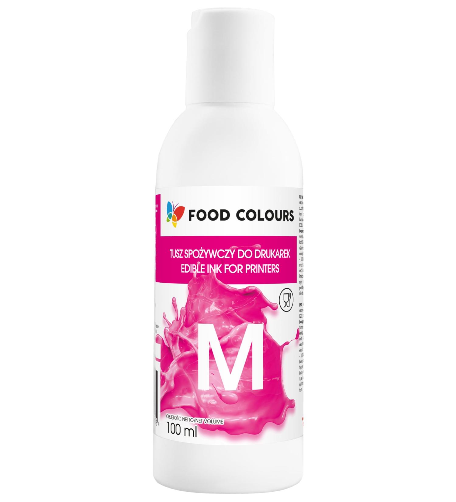 Food Colours Food Ink for Printers MAGENTA 100ML Edible print print on wafer paper Decorative addition for cakes