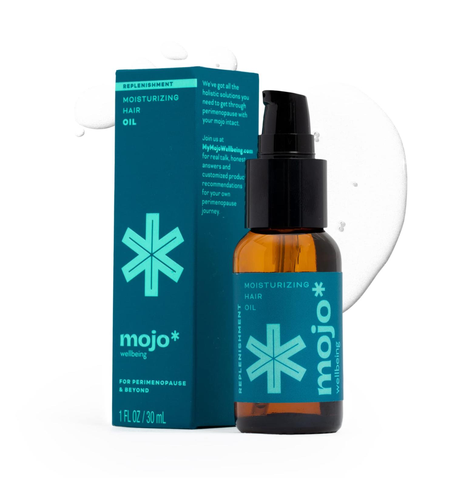 Moisturizing Hair Oil for Dry Hair | Mojo Haircare | Argan, Jojoba, & Squalane Oils | Menopause & Perimenopause Rescue - Buy Online on GoSupps.com