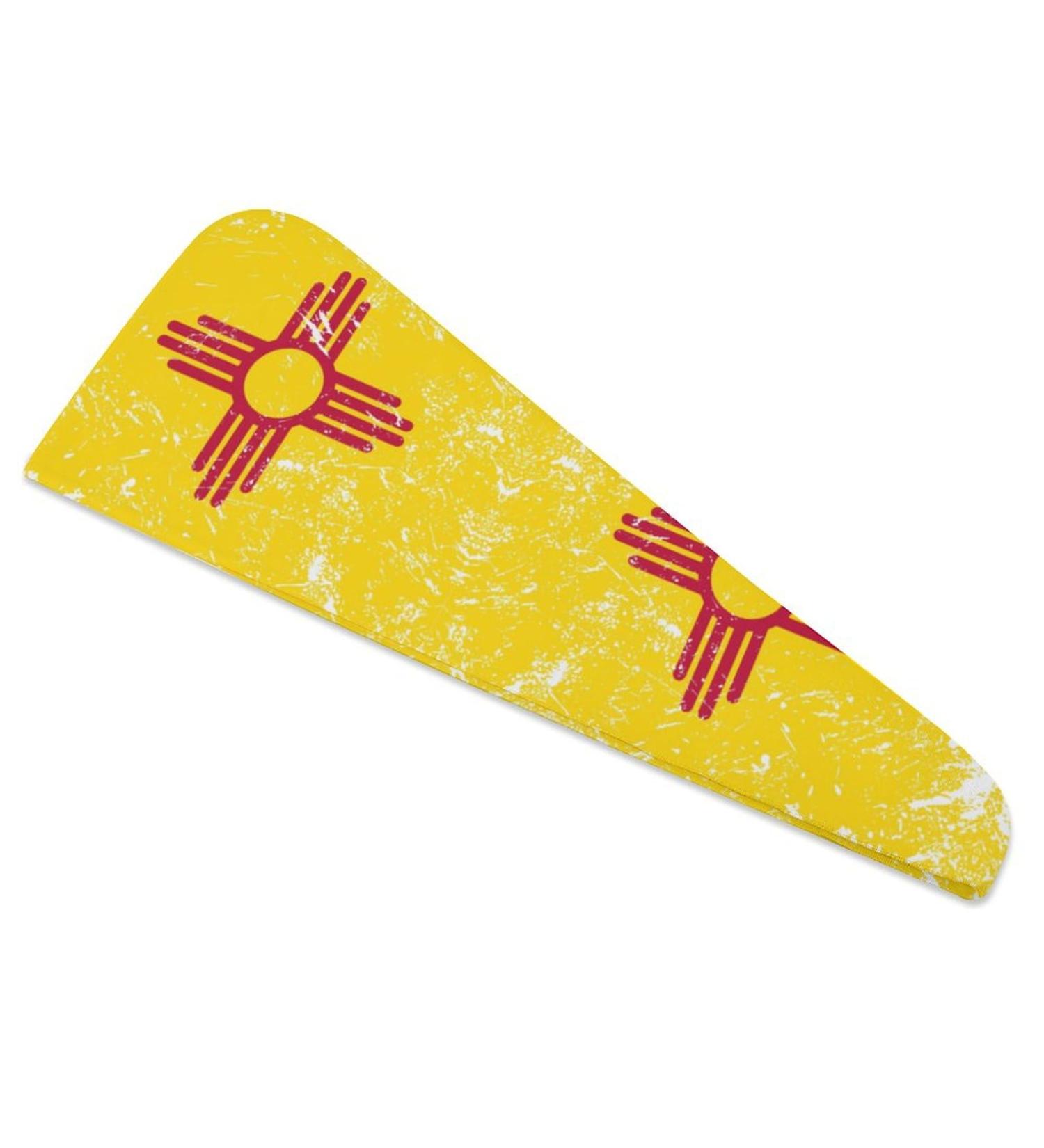 Buy New Mexico State Flag Microfiber Hair Towel Wrap - Super Absorbent Hair Turban for Women - 10x26 Inches - Buy Online on GoSupps.com
