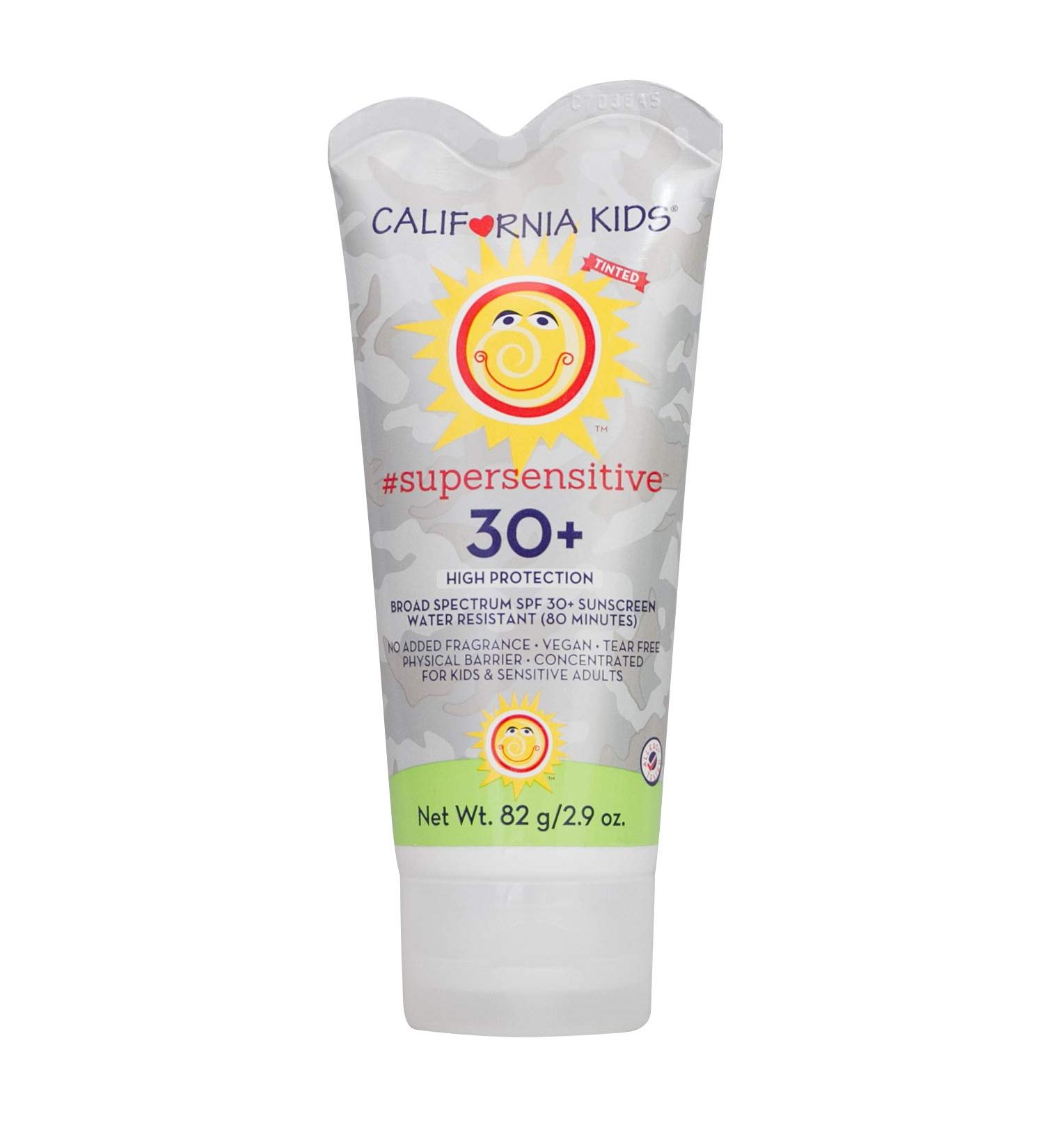 California Kids Supersensitive Tinted Sunscreen SPF 30 - 2.9 oz - Broad Spectrum Protection - Buy Online on GoSupps.com