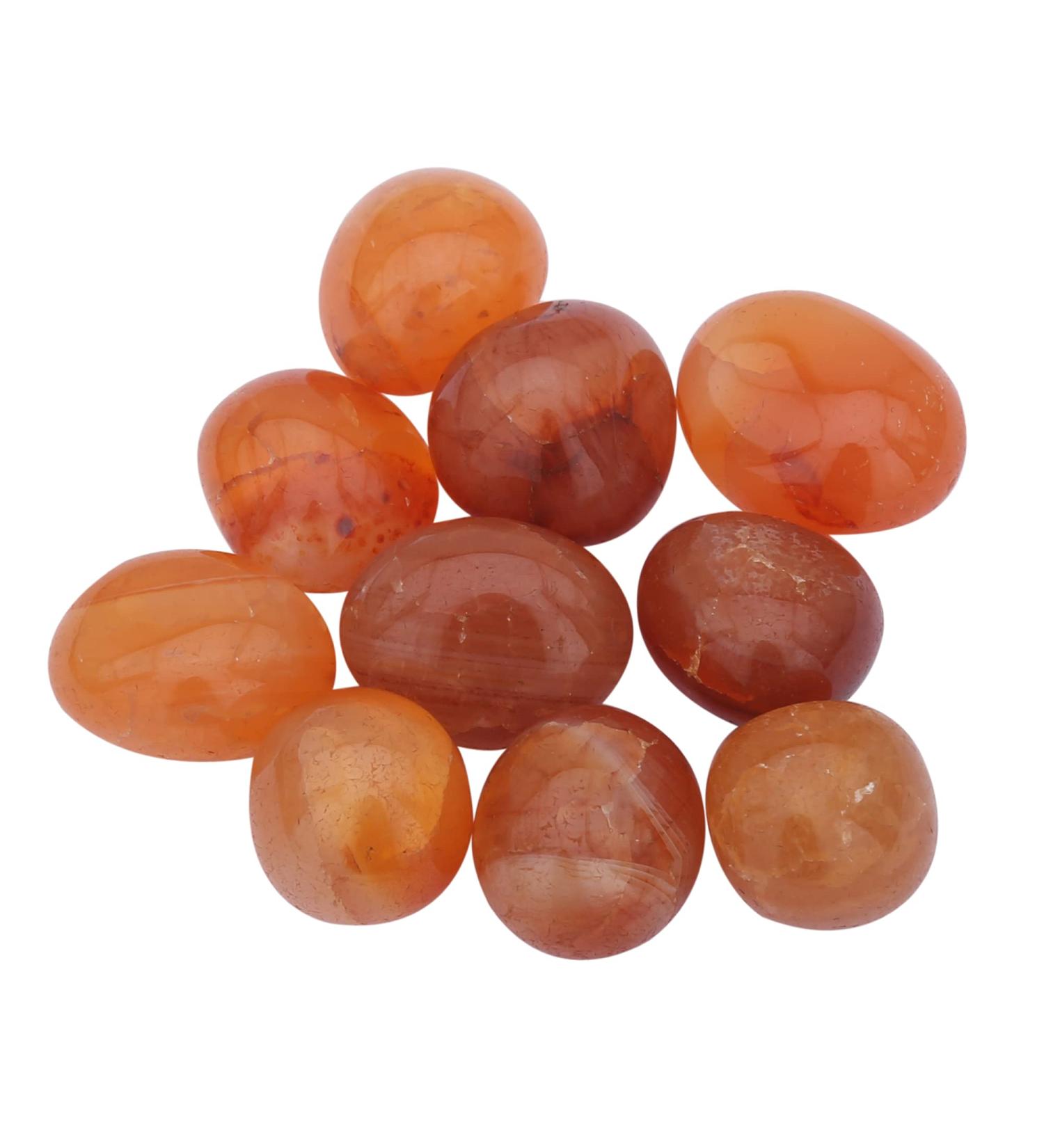 Chakra Healing Stones Set - 10 Carnelian Crystals for Reiki, Metaphysical Healing & Chakra Balancing - Buy Online on GoSupps.com