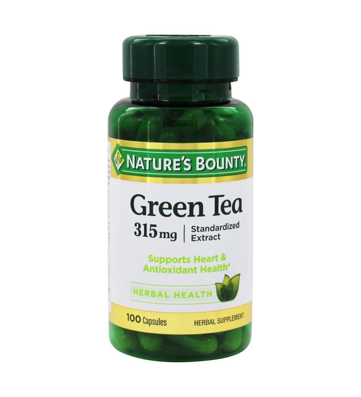 Nature's Bounty Green Tea Extract 315mg 100 Capsules (Pack of 2)
