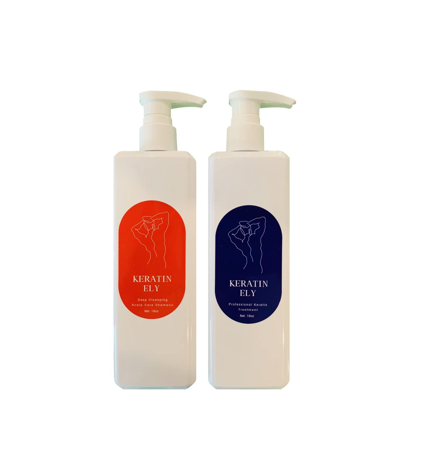 KERATIN ELY Champ Clarificante & Tratamiento de Queratina Profesional - Effective Hair Care Solution - Buy Online on GoSupps.com
