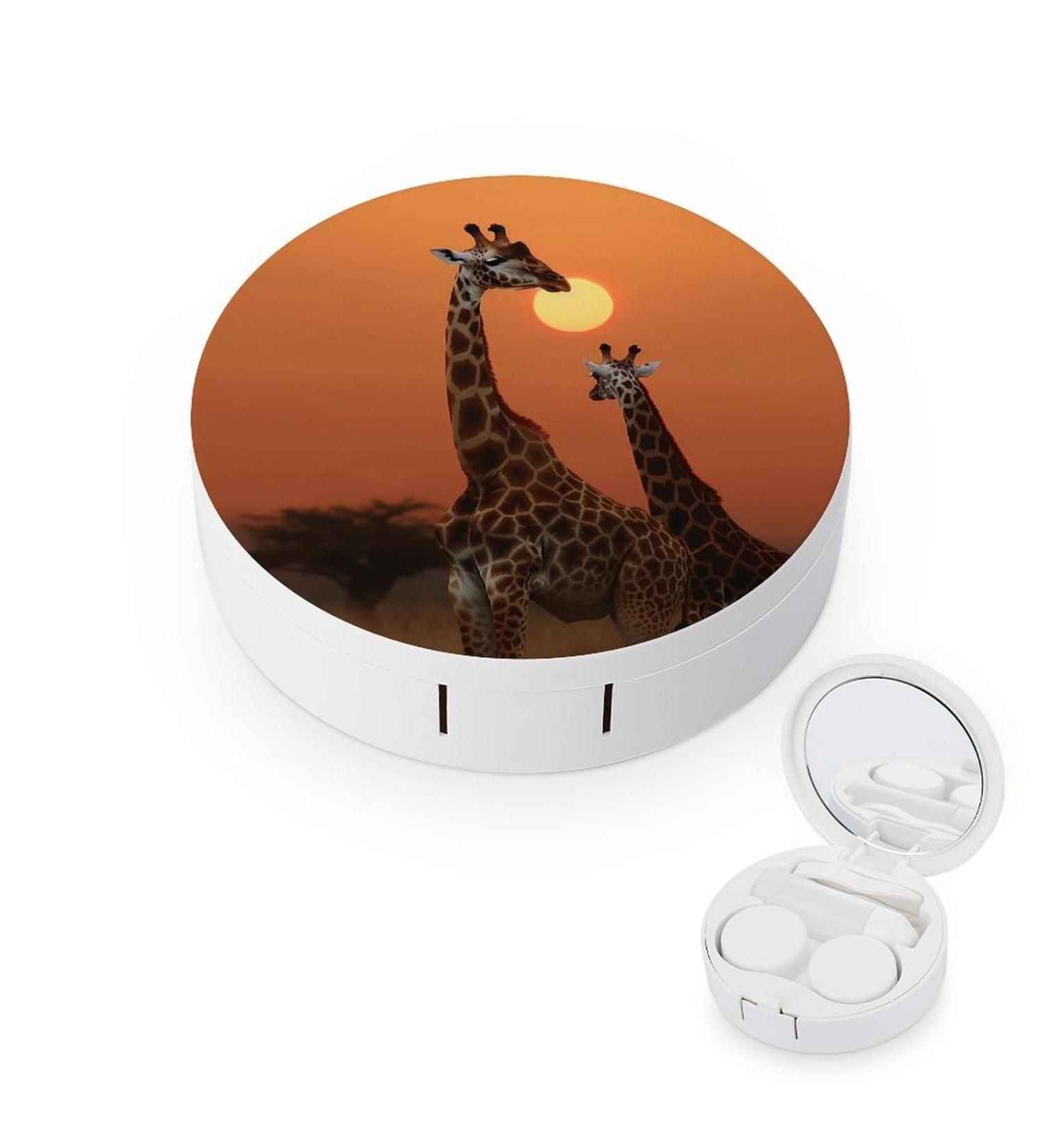 Buy Giraffe Sunset Contact Lens Case - Portable Travel Storage Box for Lenses - Buy Online on GoSupps.com