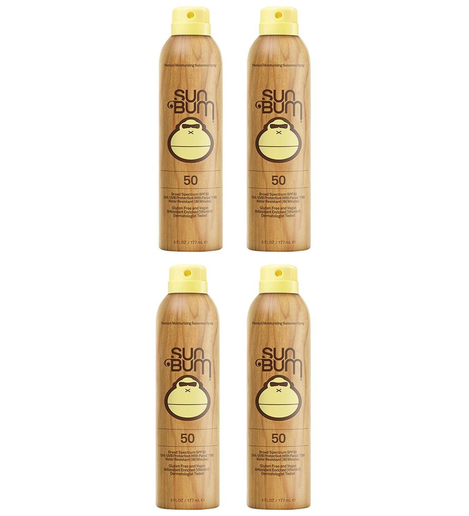 Sun Bum Hydrating Sunscreen Spray SPF 15-70 170g Bottle Oil Free Hypoallergenic 4units Of Spf 50