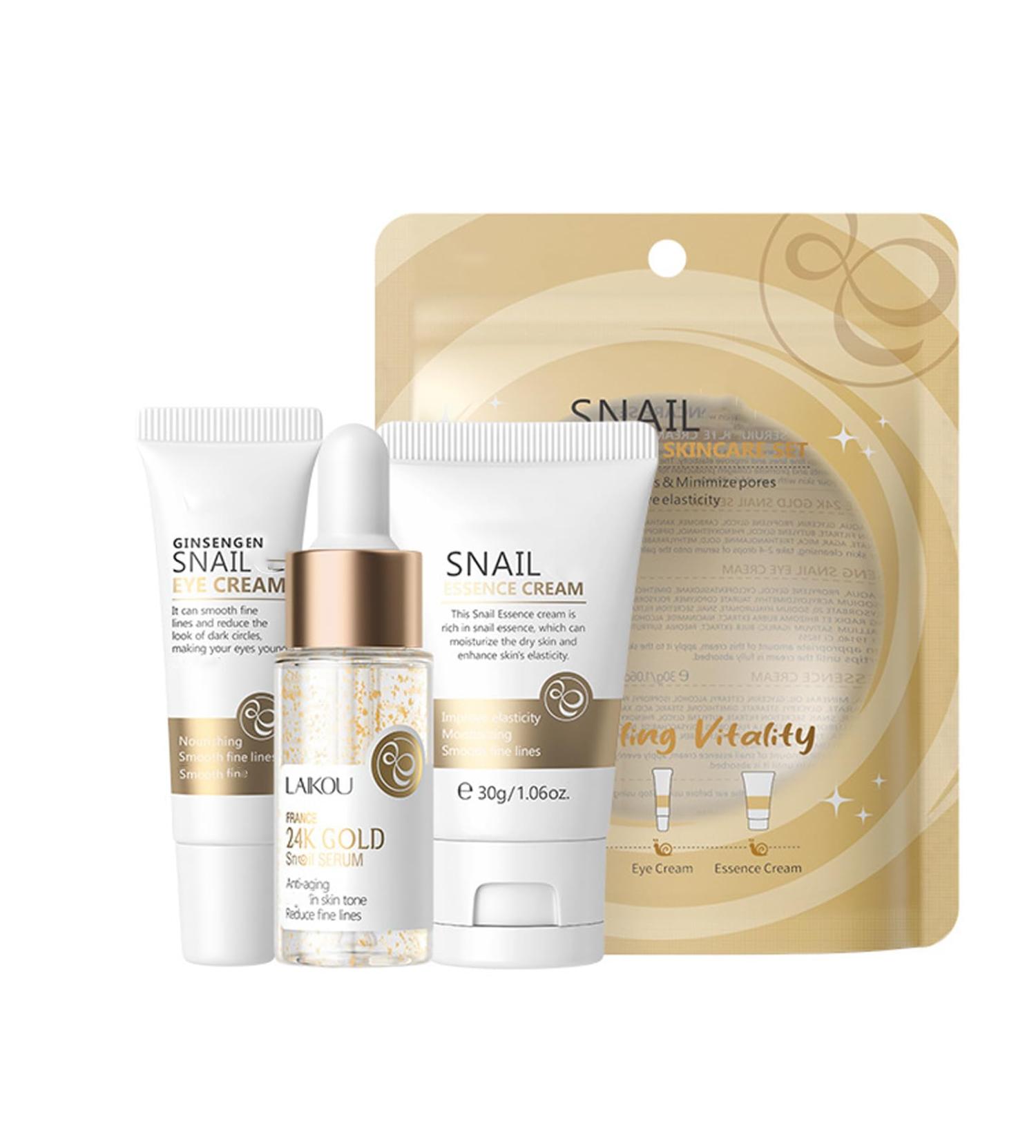 Rosarden Skincare Gift Set for Women - Snail Skin Care Set - Skin Care Sets & Kits with Facial Wash Essence Toner Moisturizing Lotion Face Cream Facial Serum - Buy Online on GoSupps.com