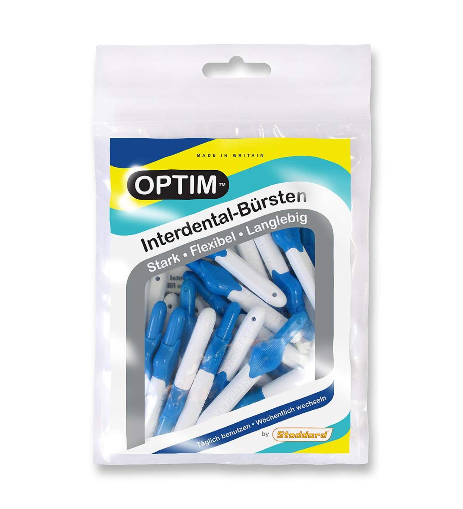 OPTIM Interdental Brushes Pack of 16 - Blue 0.6mm Size 3 | International Shipping Available - Buy Online on GoSupps.com