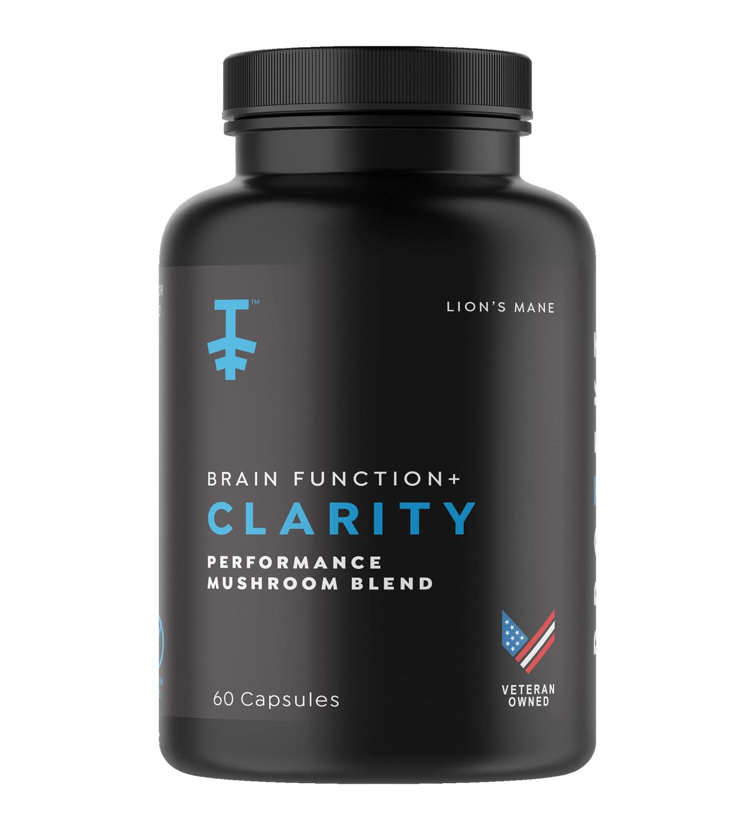 Protekt Clarity Organic Lion's Mane Mushroom Complex Capsules - Focus and Brain Support Formula - 60 Capsules - Buy Online on GoSupps.com
