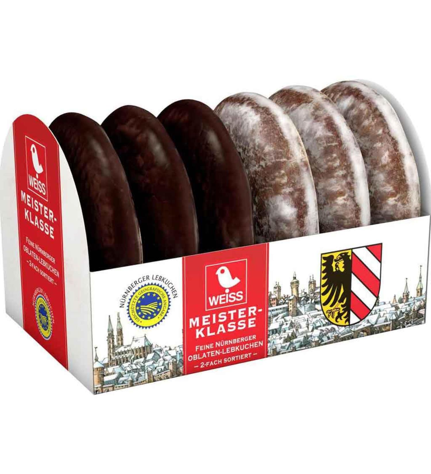 Weiss Meisterklasse fine soft wafer gingerbread | 3 x 200 g | 2 times glazed & chocolate coated | 600g