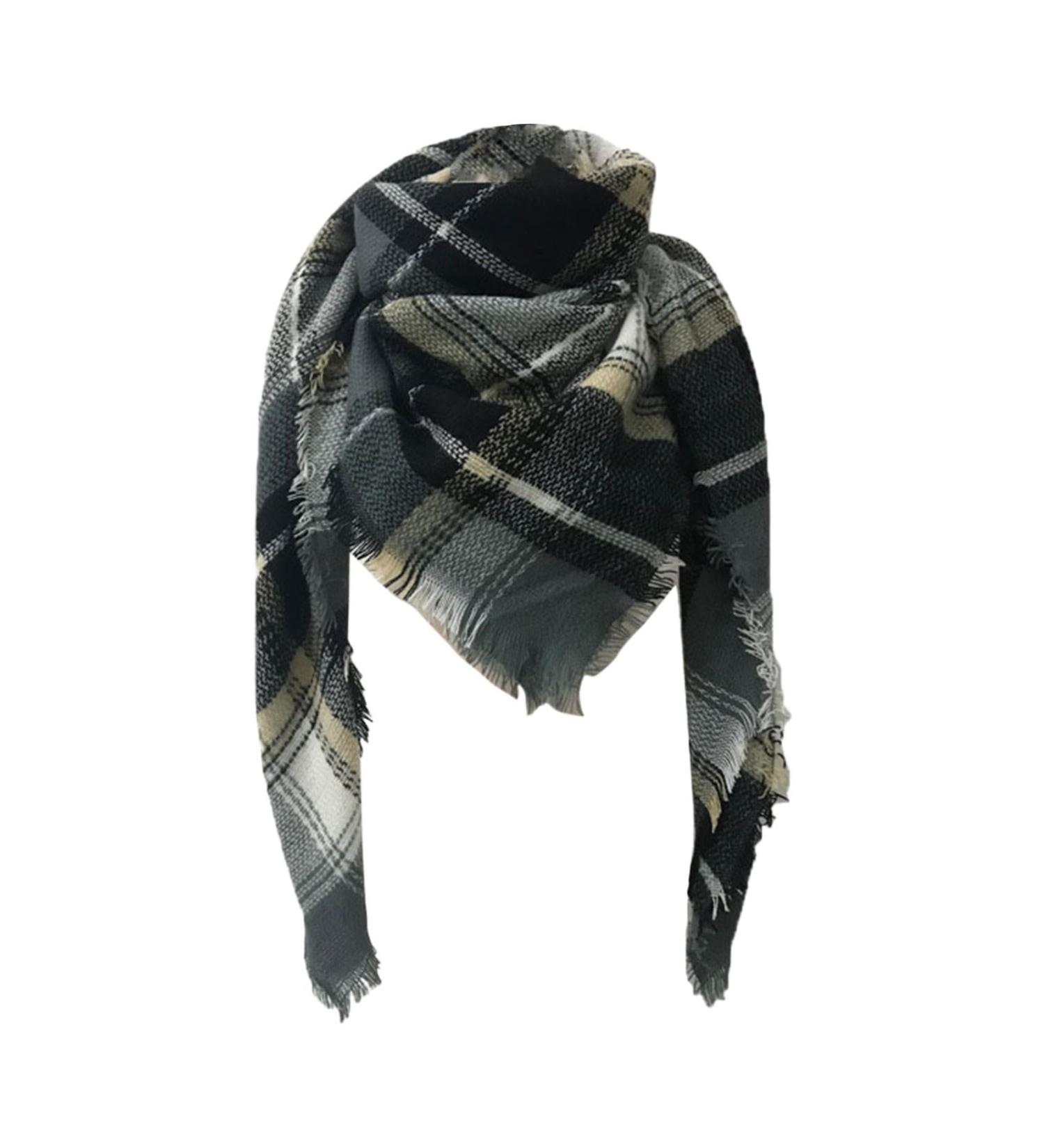 Shop Hanxiulin Ladies Printed Neckerchief Scarf - Wool Neck Warmer & Triangular Casual Wrap in Green | International Shipping Available - Buy Online on GoSupps.com