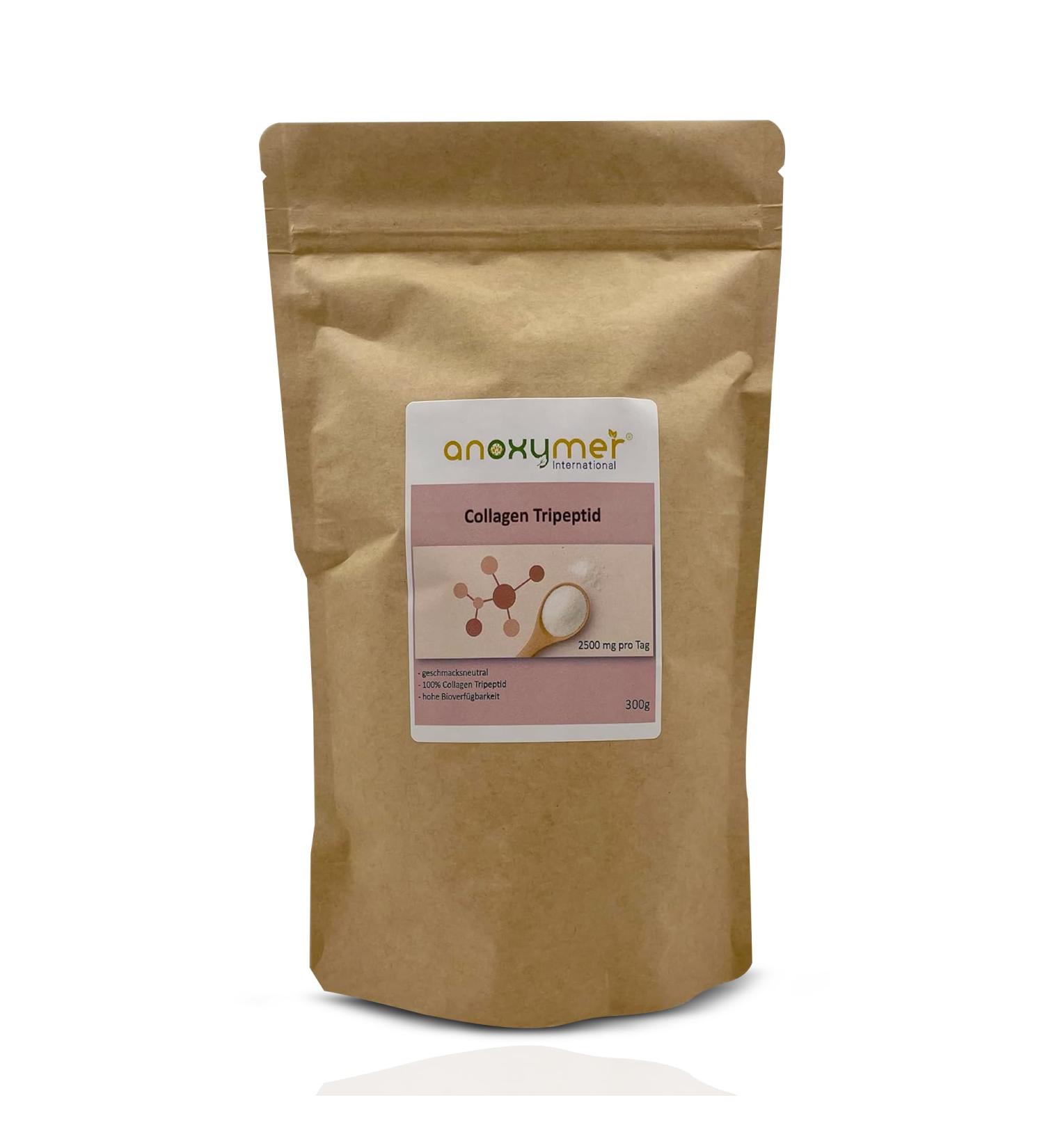 AcanChia Collagen hydrolyzate tripeptide 300 g good solubility tasteless without additives from beef high bioavailability only 25 g per day - Buy Online on GoSupps.com