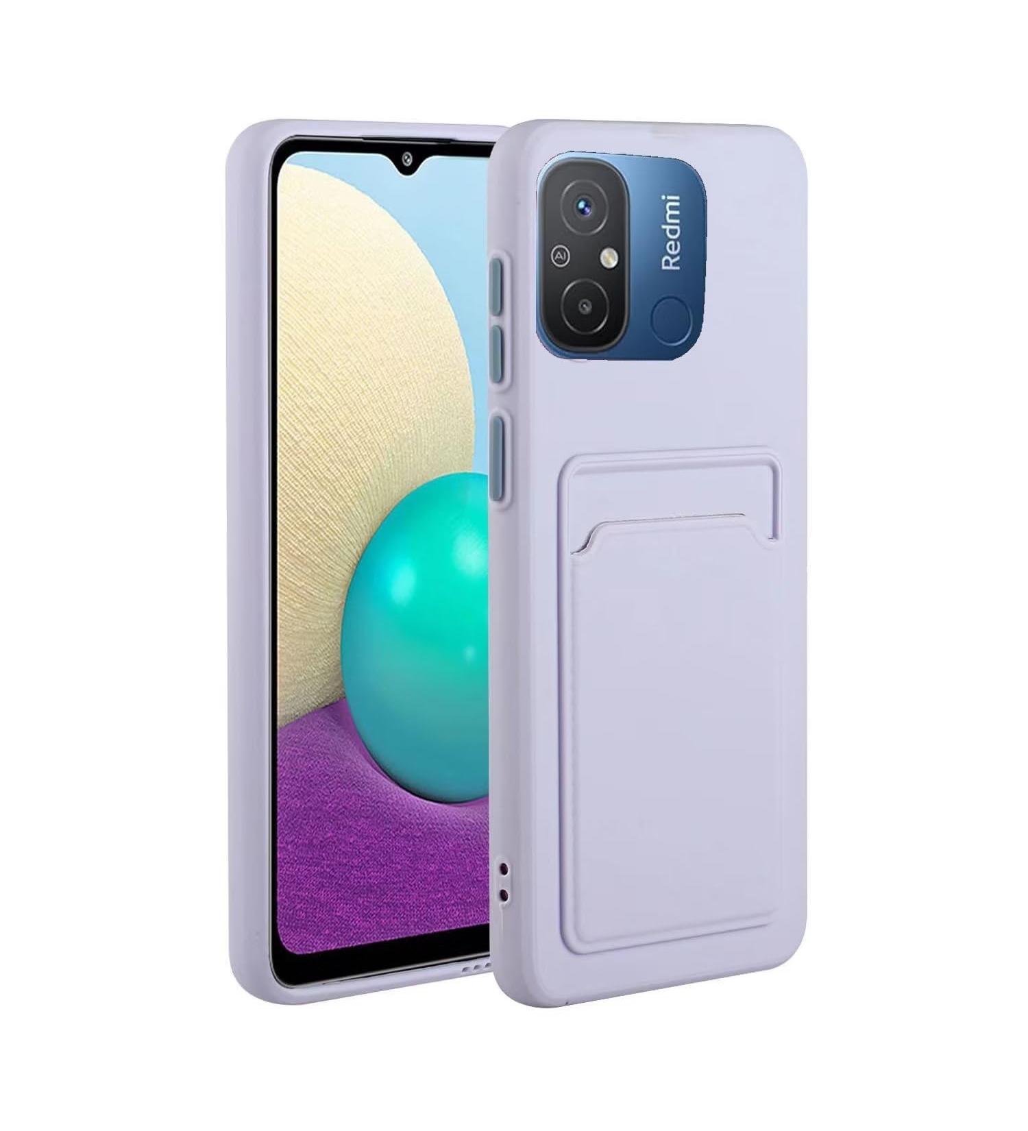 Tivenfezk Nadoli Ultra Thin Silicone Case for Xiaomi Redmi 12C - Shockproof Scratch-Resistant Wallet TPU Cover with Credit Card Holder - Purple - Buy Online on GoSupps.com