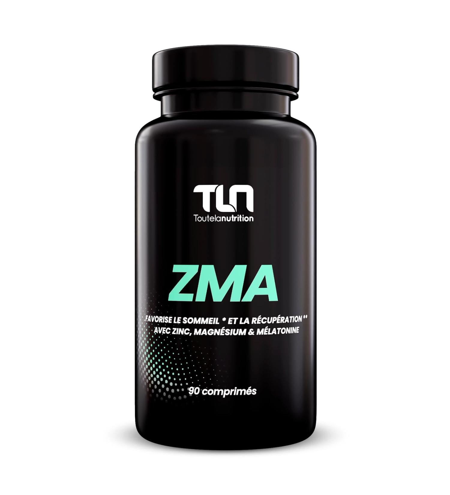 ZMA | Zinc + Magnesium + Melatonin | Optimal Dosage | Improves Sleep Quality and Muscle Recovery | Natural Growth Hormone Booster | 90 Tablets | Made in France TLN - Buy Online on GoSupps.com