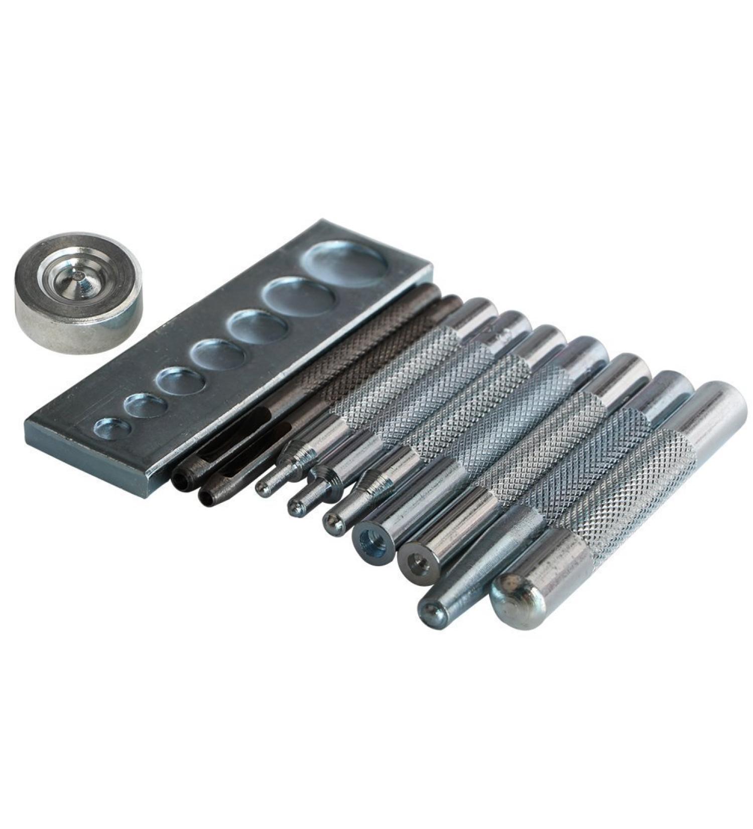 SKYZONAL DIY Leather Craft 11pcs Tool Kit for Punching Holes, Setting Rivets & Snaps - Buy Online on GoSupps.com