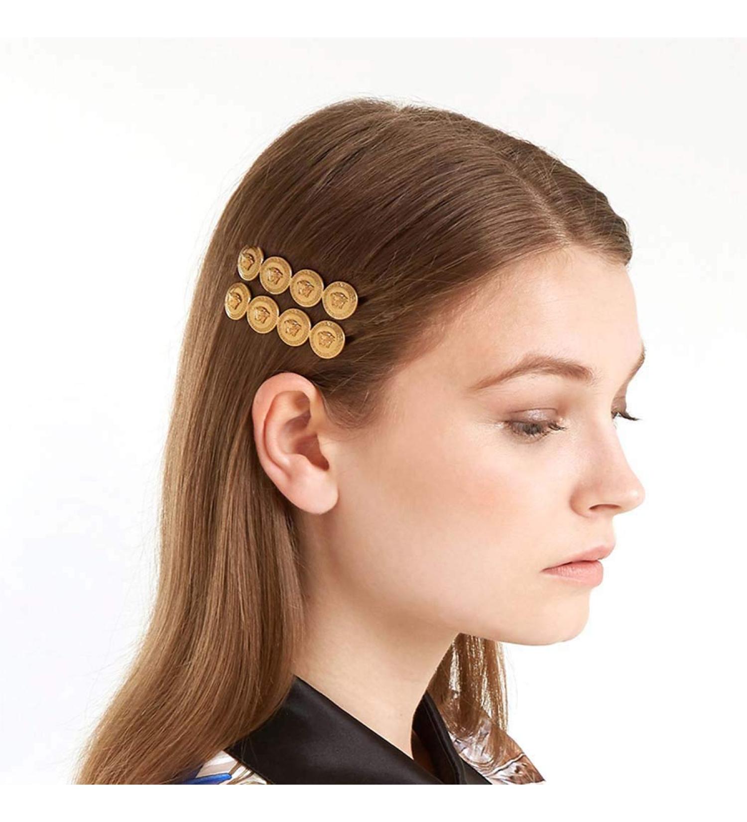Yalice Gold Coin Bobby Pins Barrettes - Wedding Hair Accessories 2Pcs for Women & Girls - Buy Online on GoSupps.com
